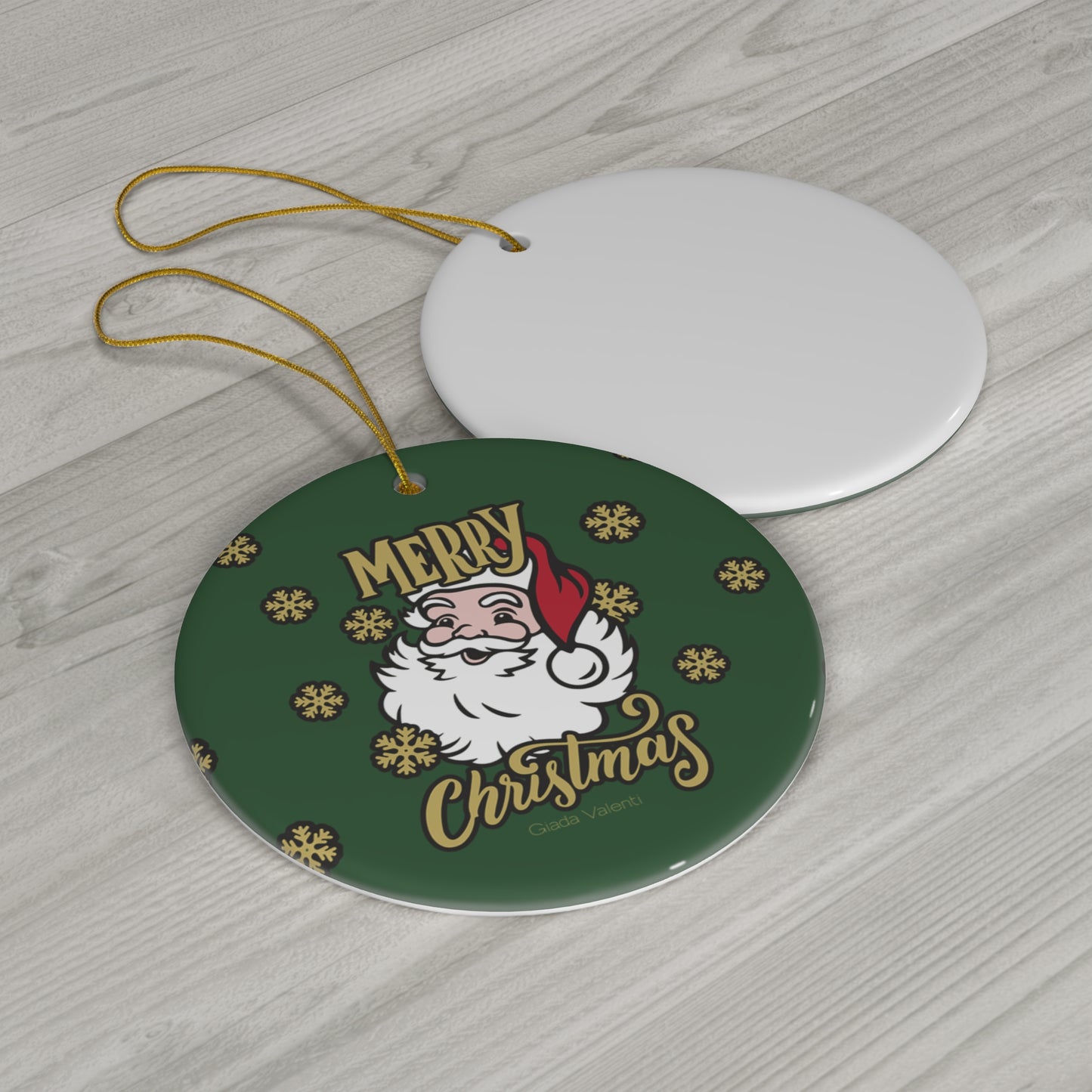 Giada Valenti | Merry Christmas Ceramic Ornament | Designed in Italy | Italian Design | Christmas Ornament | Christmas Gift