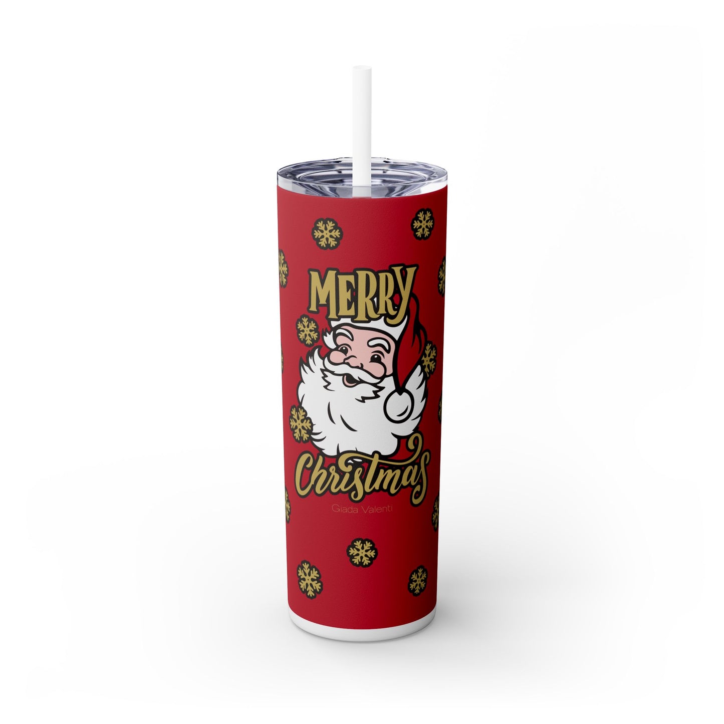 Christmas Tumbler with Italian Design print | Merry Christmas Santa Claus | Giada Valenti | Christmas Gift