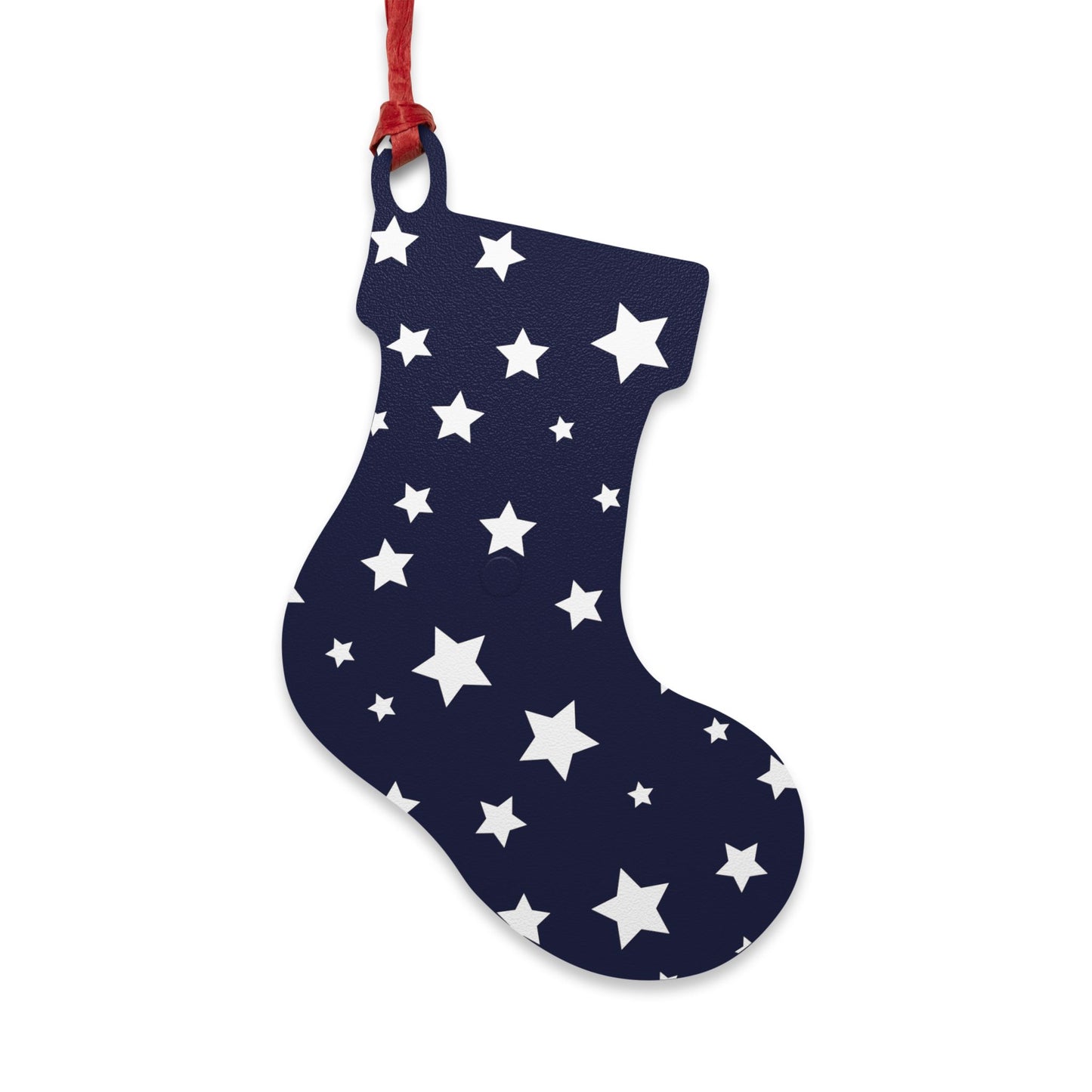 Giada Valenti | Christmas Stocking Wooden Ornament | Designed in Italy | Blue White Stars | Christmas Ornament | Christmas Gift