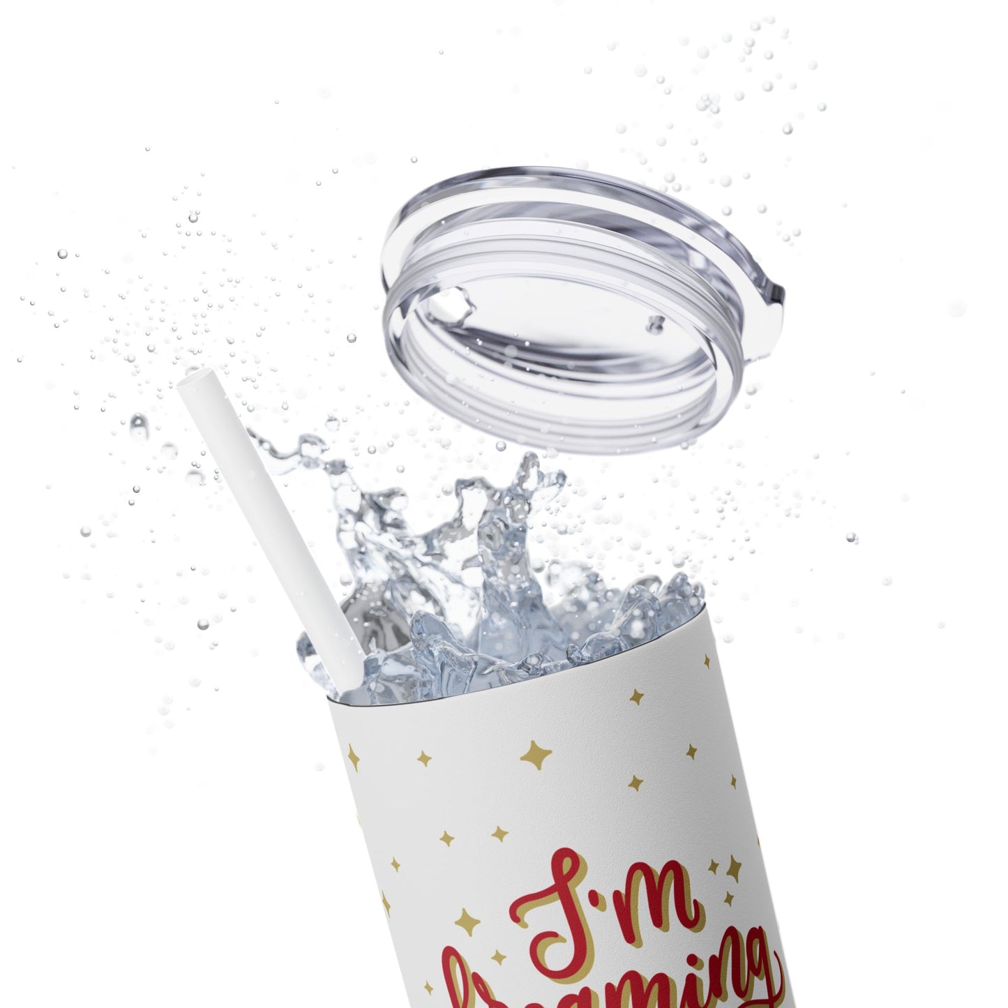 Christmas Tumbler with Italian Design print | I'm Dreaming Of A White Christmas | Giada Valenti | Christmas Gift