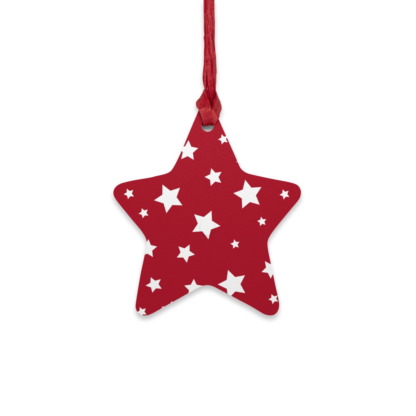 Giada Valenti | Star Shape Wooden Ornaments | Designed in Italy | Red White Star | Christmas Ornament | Christmas Gift | Italian Design