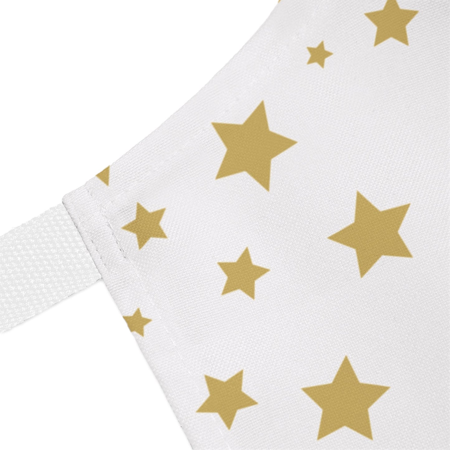 Christmas Stars Apron with Italian Design print | White Gold Stars | Giada Valenti | Christmas Gift