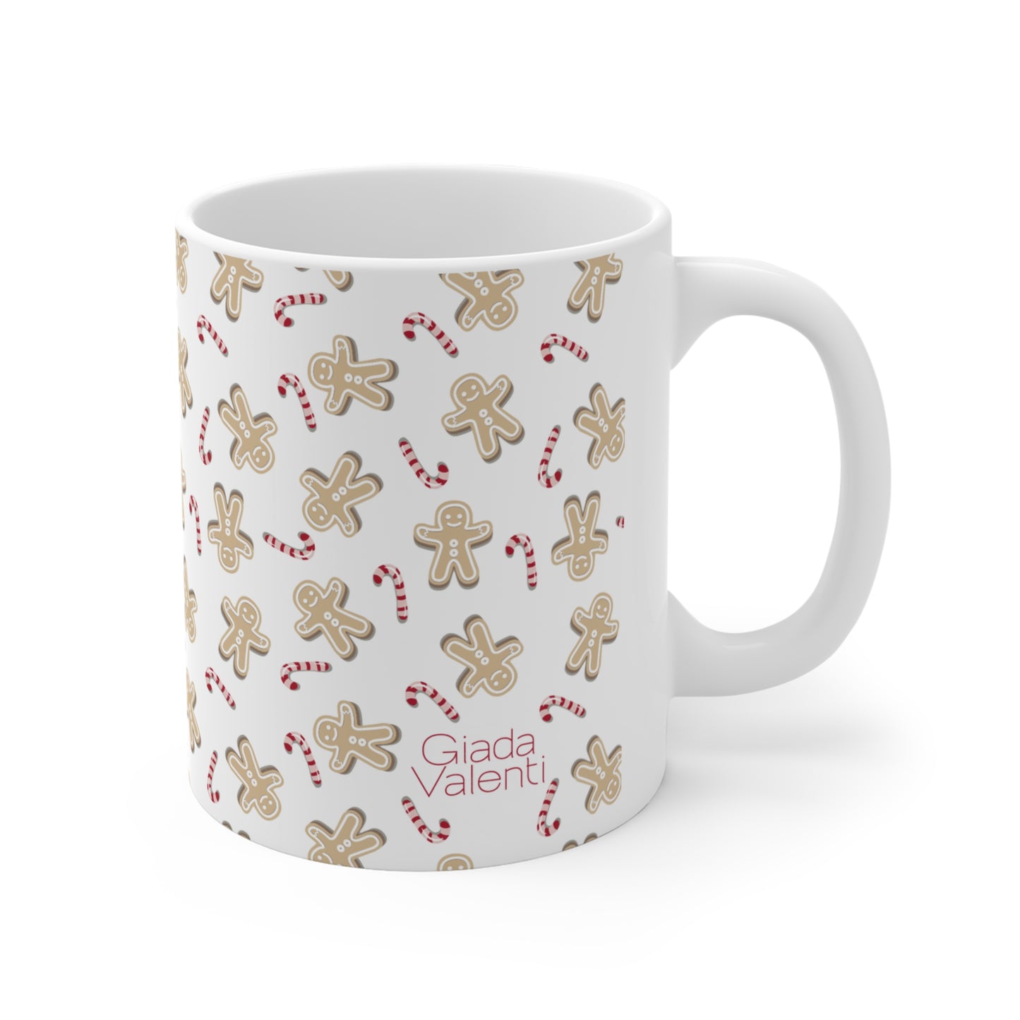 Gingerbread Candy Cane Mug 11oz | Giada Valenti Collection