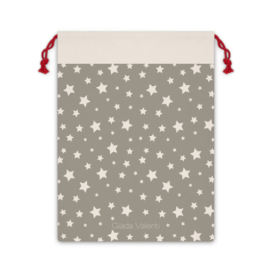 Christmas Stars Gift Bag with exclusive Italian design print | Red | Giada Valenti | Christmas Gift