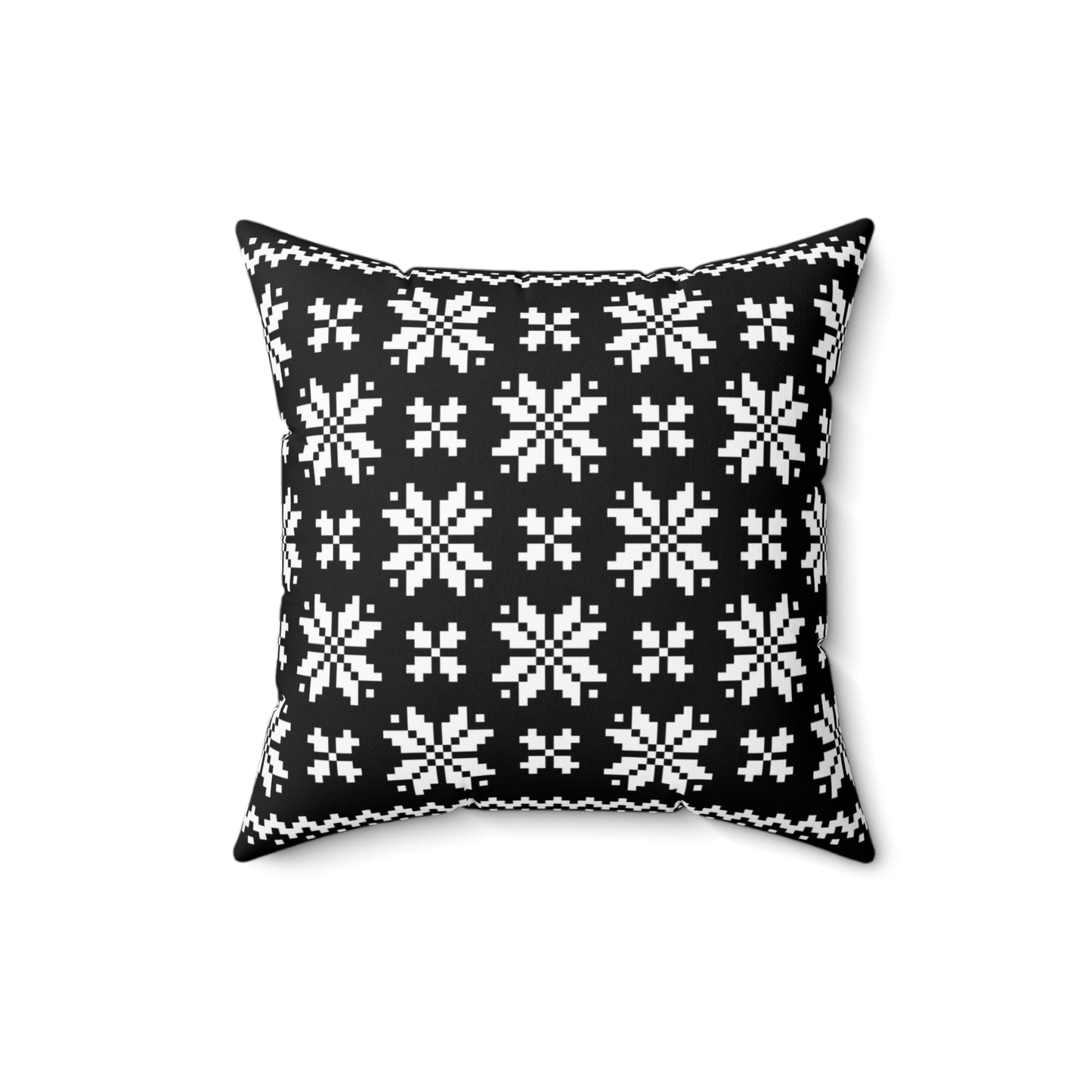 Merry Christmas Pillow with exclusive Italian Design print | Jacquard Snowflake | Giada Valenti Collection