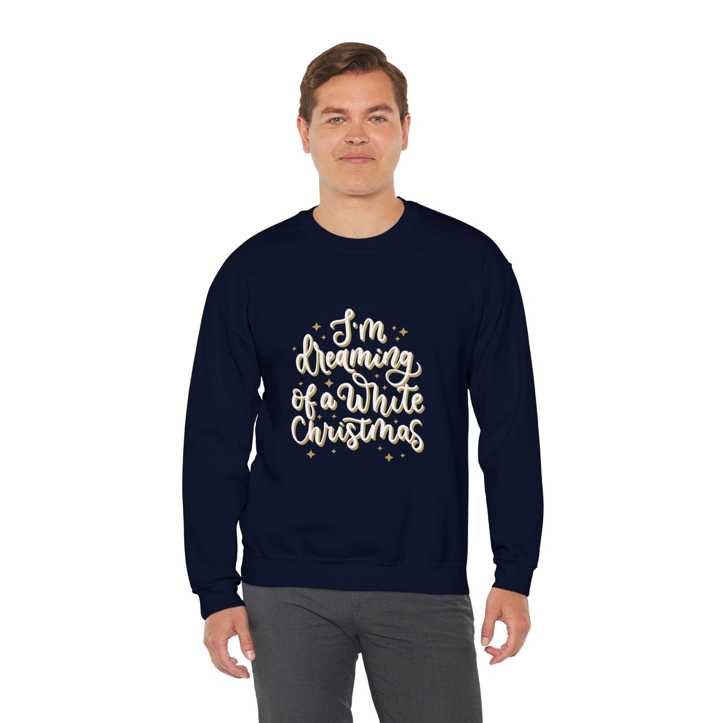 I'm dreaming of a White Christmas Unisex Heavy Blend™ Crewneck Sweatshirt with Italian design print | Giada Valenti | Christmas gift