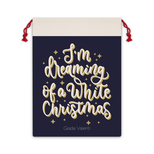 I'm Dreaming Of A White Christmas Gift Bag with exclusive Italian design print | Giada Valenti | Christmas Gift