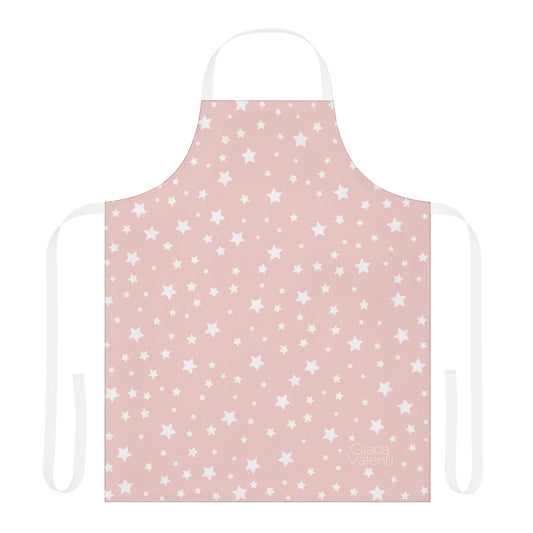 Christmas Stars Apron with Italian Design print | Pink | Giada Valenti | Christmas Gift