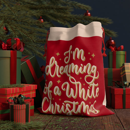 I'm Dreaming of a White Christmas Gift Bag with exclusive Italian design print | Red | Giada Valenti | Christmas Gift