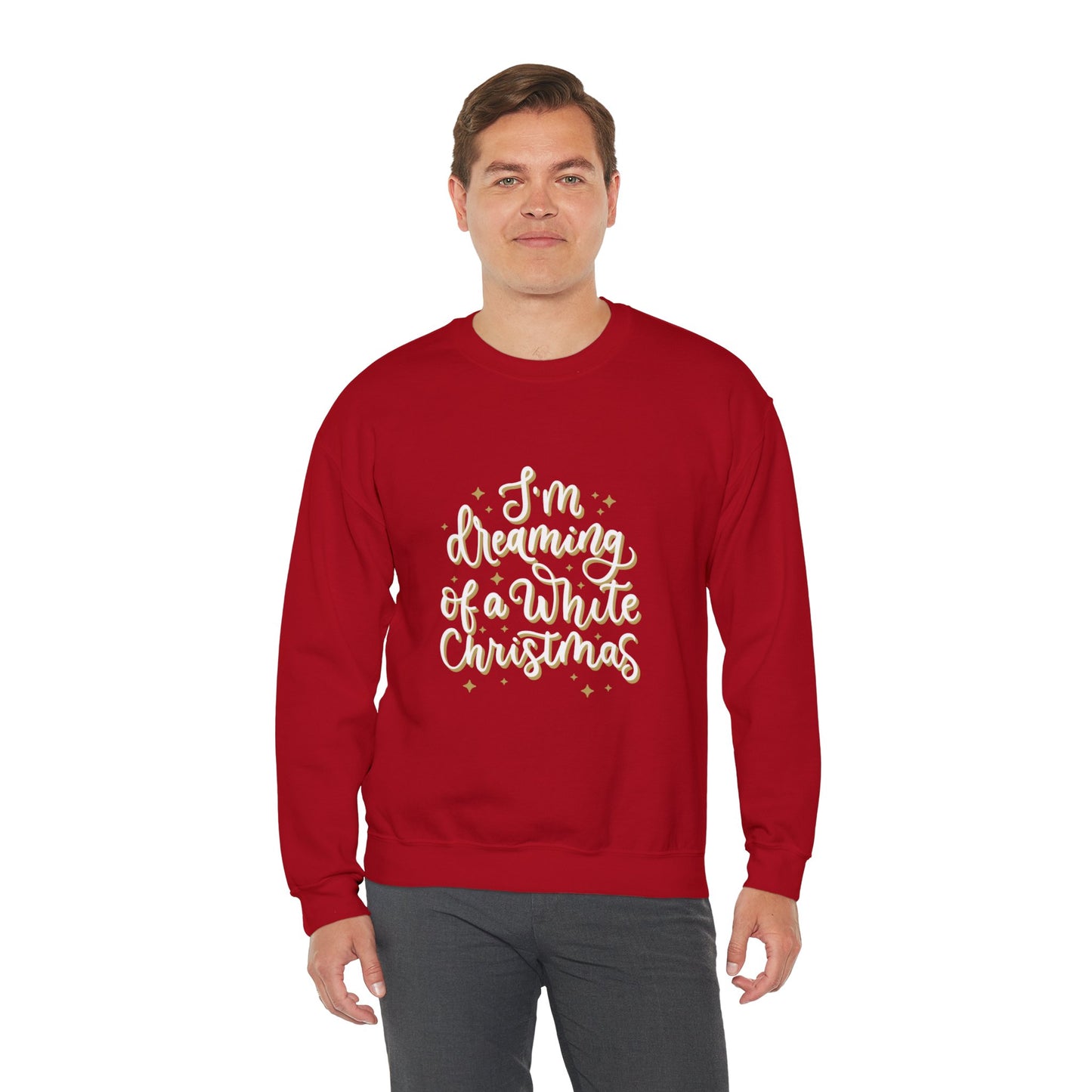 I'm dreaming of a White Christmas Unisex Heavy Blend™ Crewneck Sweatshirt with Italian design print | Giada Valenti | Christmas gift