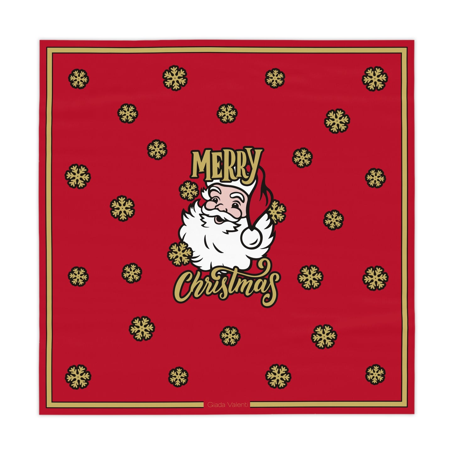 Santa Claus Tablecloth with Italian Design print | Red | Giada Valenti | Christmas Decoration | Christmas Gift