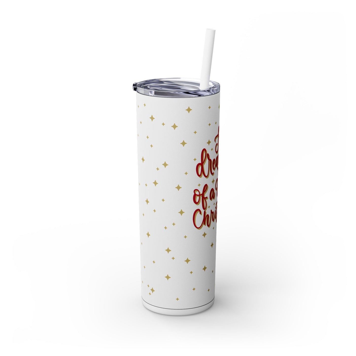 Christmas Tumbler with Italian Design print | I'm Dreaming Of A White Christmas | Giada Valenti | Christmas Gift