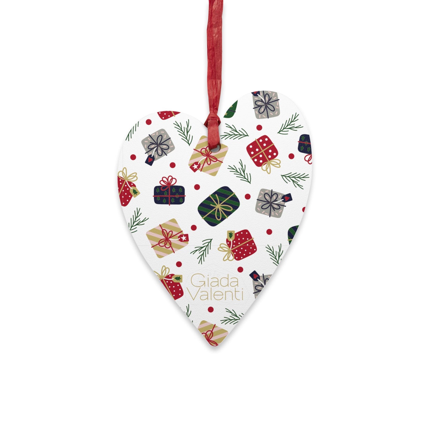 Giada Valenti | Heart Shape Wooden Ornament | Designed in Italy | Italian Design | Christmas Gift