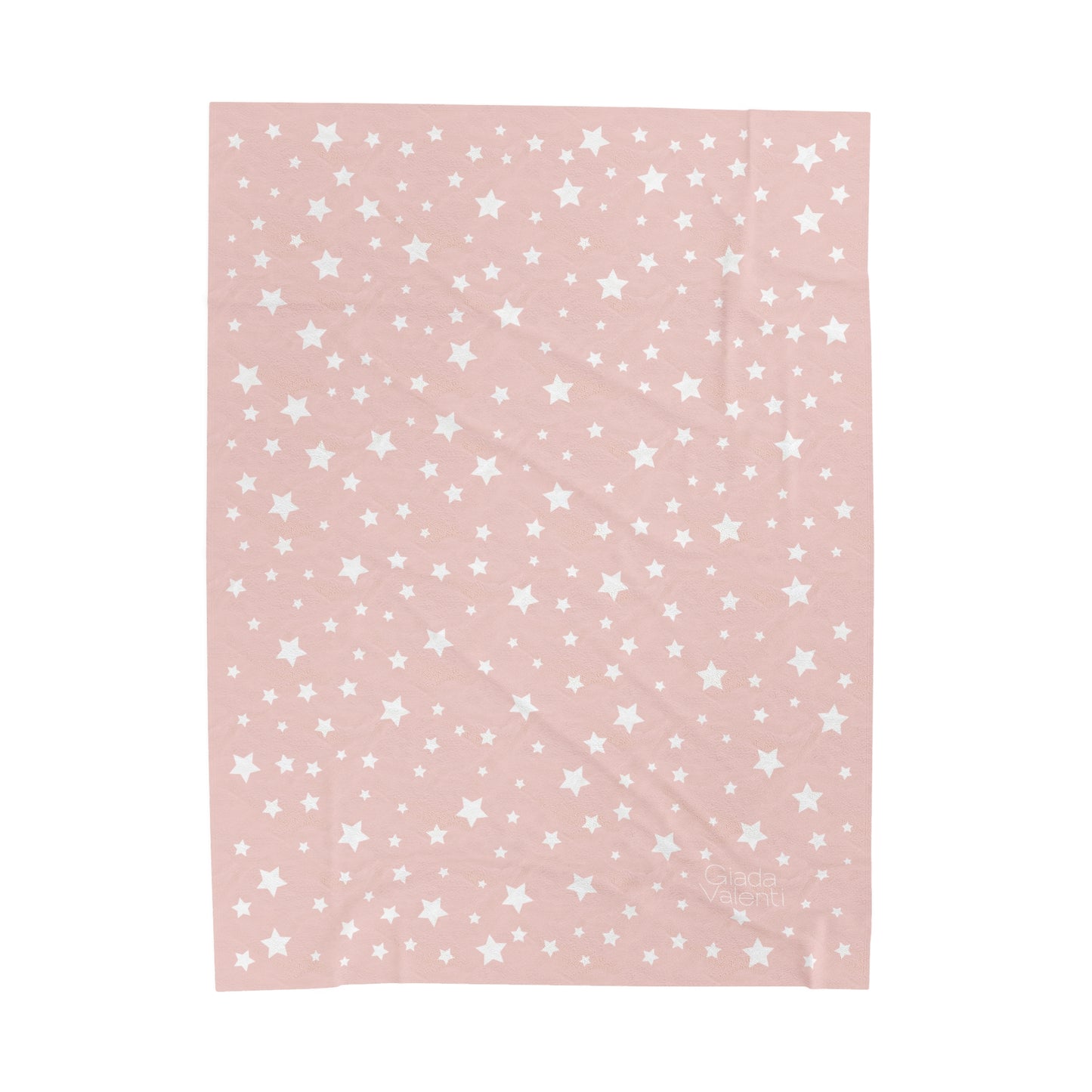 White Star Christmas blanket with Italian design print | 60x80 | Pink | Giada Valenti | Christmas Gift | Velveteen Plush Blanket