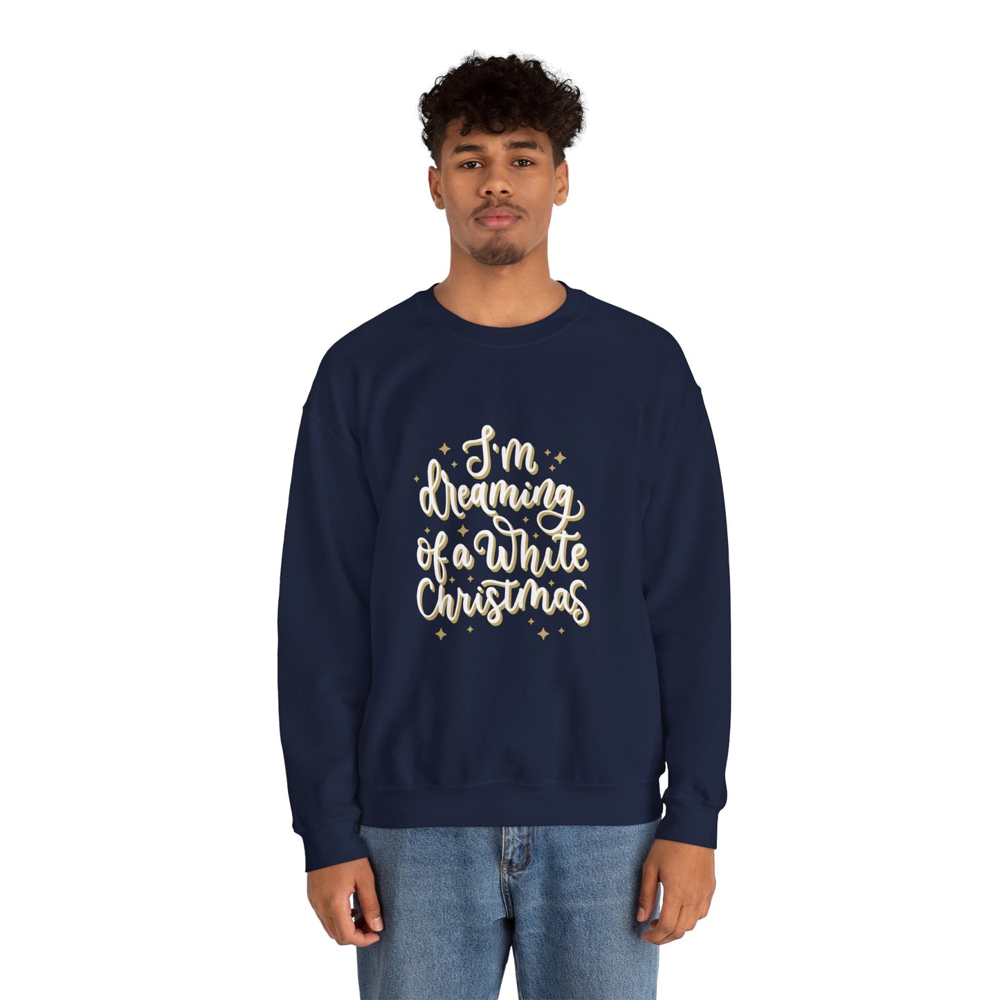 I'm dreaming of a White Christmas Unisex Heavy Blend™ Crewneck Sweatshirt with Italian design print | Giada Valenti | Christmas gift