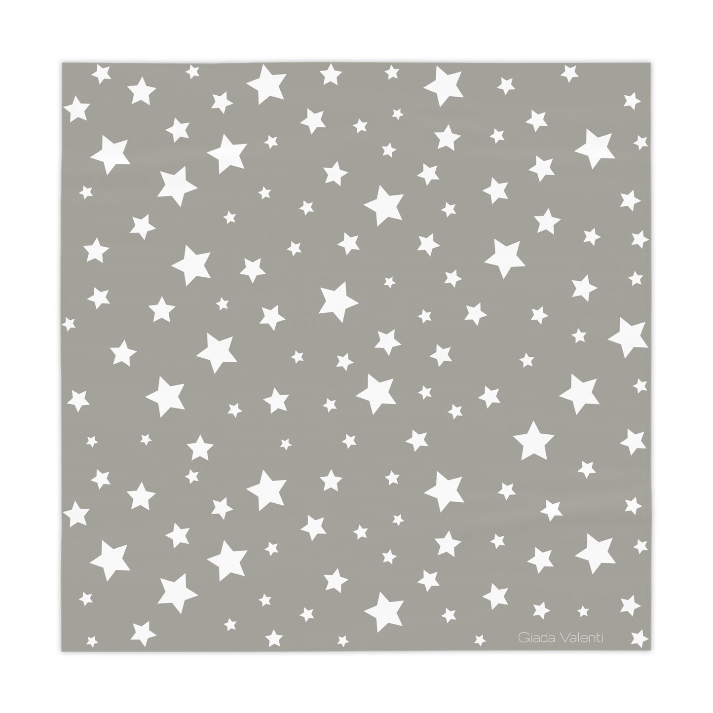 Christmas Star Tablecloth with Italian Design print | Silver White | Giada Valenti | Christmas Decoration | Christmas Gift