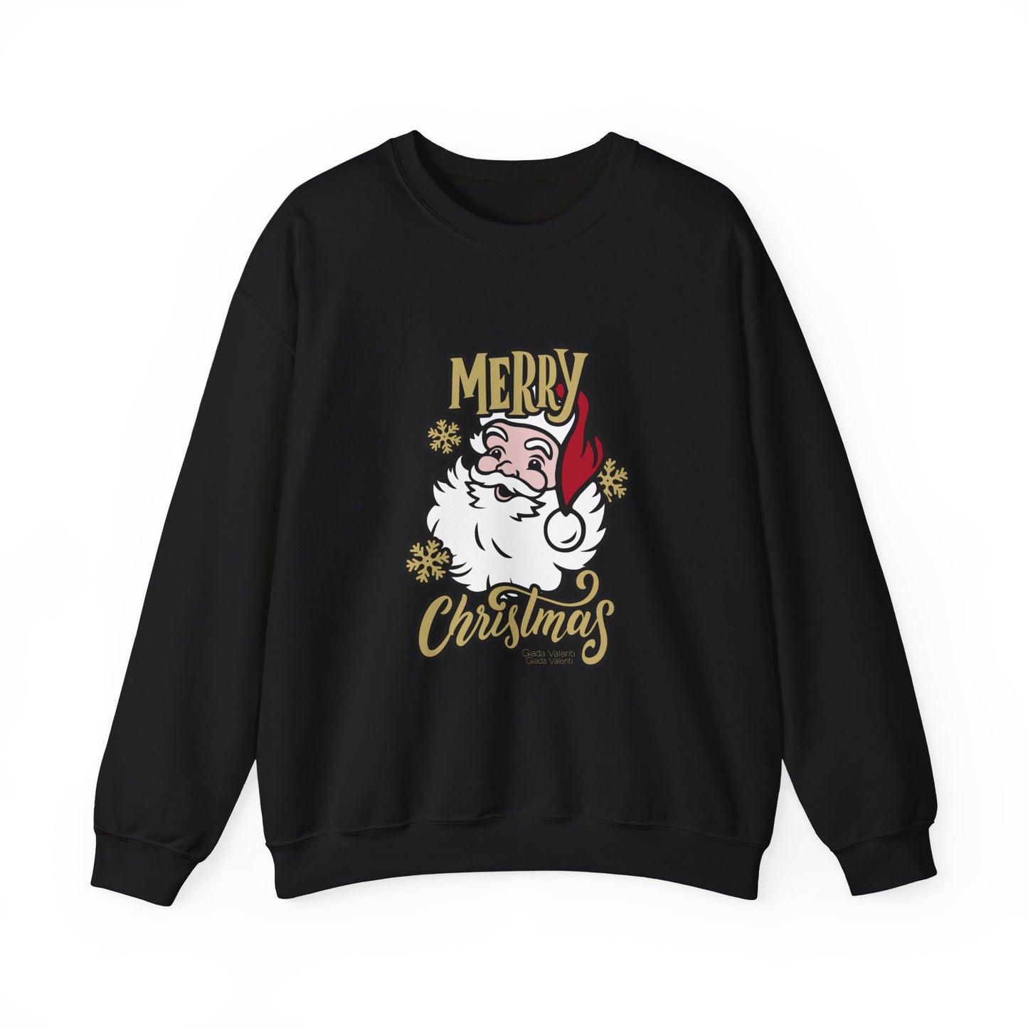 Giada Valenti | Santa Claus Unisex Heavy Blend™ Crewneck Sweatshirt | Designed in Italy | Italian Design | Black | Christmas Sweater