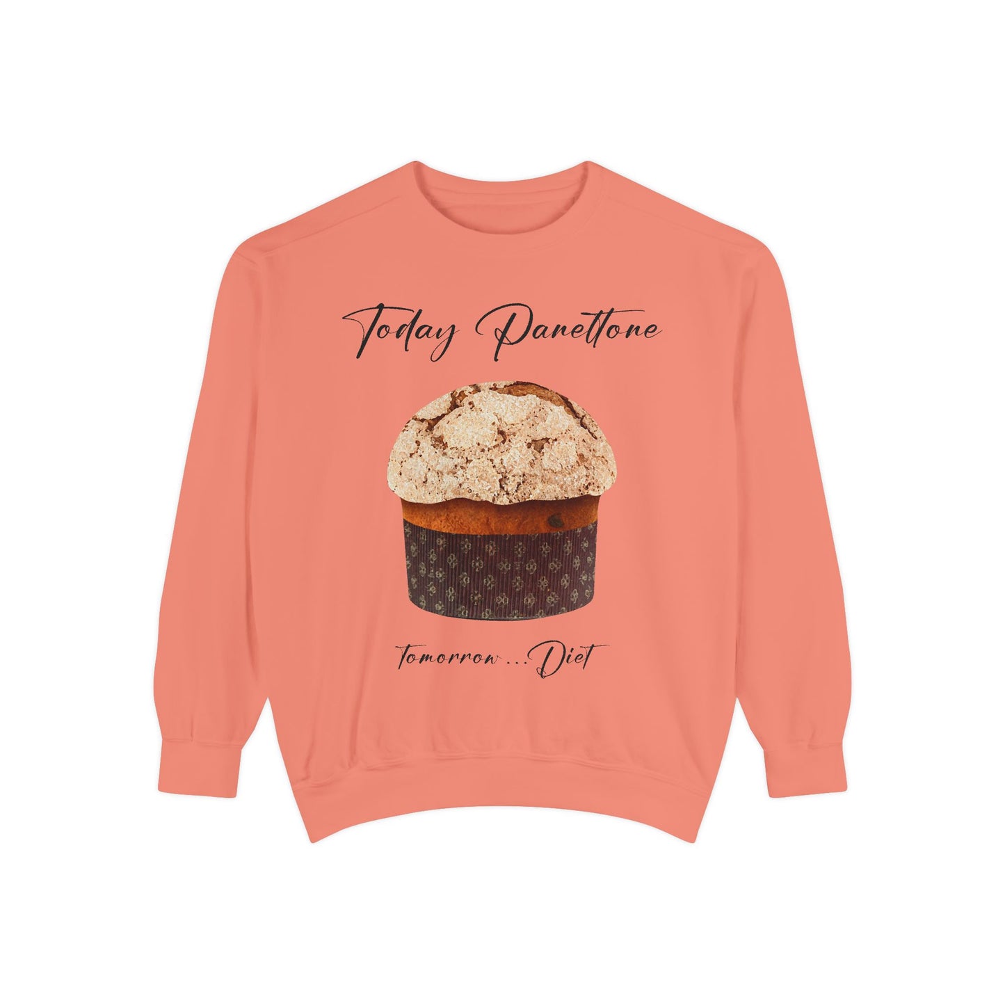 Panettone Unisex Garment-Dyed Sweatshirt designed in Italy by Elisa Savoia | Giada Valenti | Christmas Sweatshirt