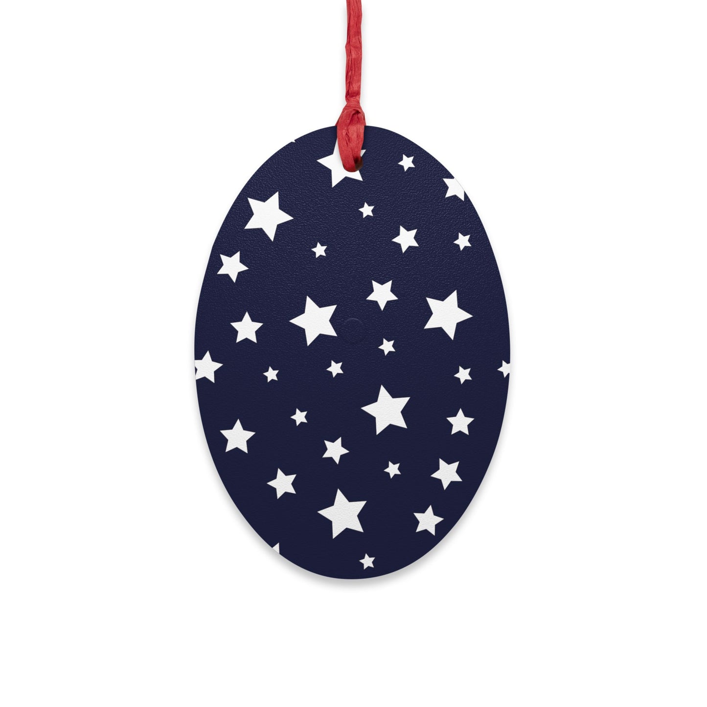 Oval Shape Wooden Ornaments | Designed in Italy | Blue White Stars | Giada Valenti | Christmas Ornament | Christmas Gift | Italian Design