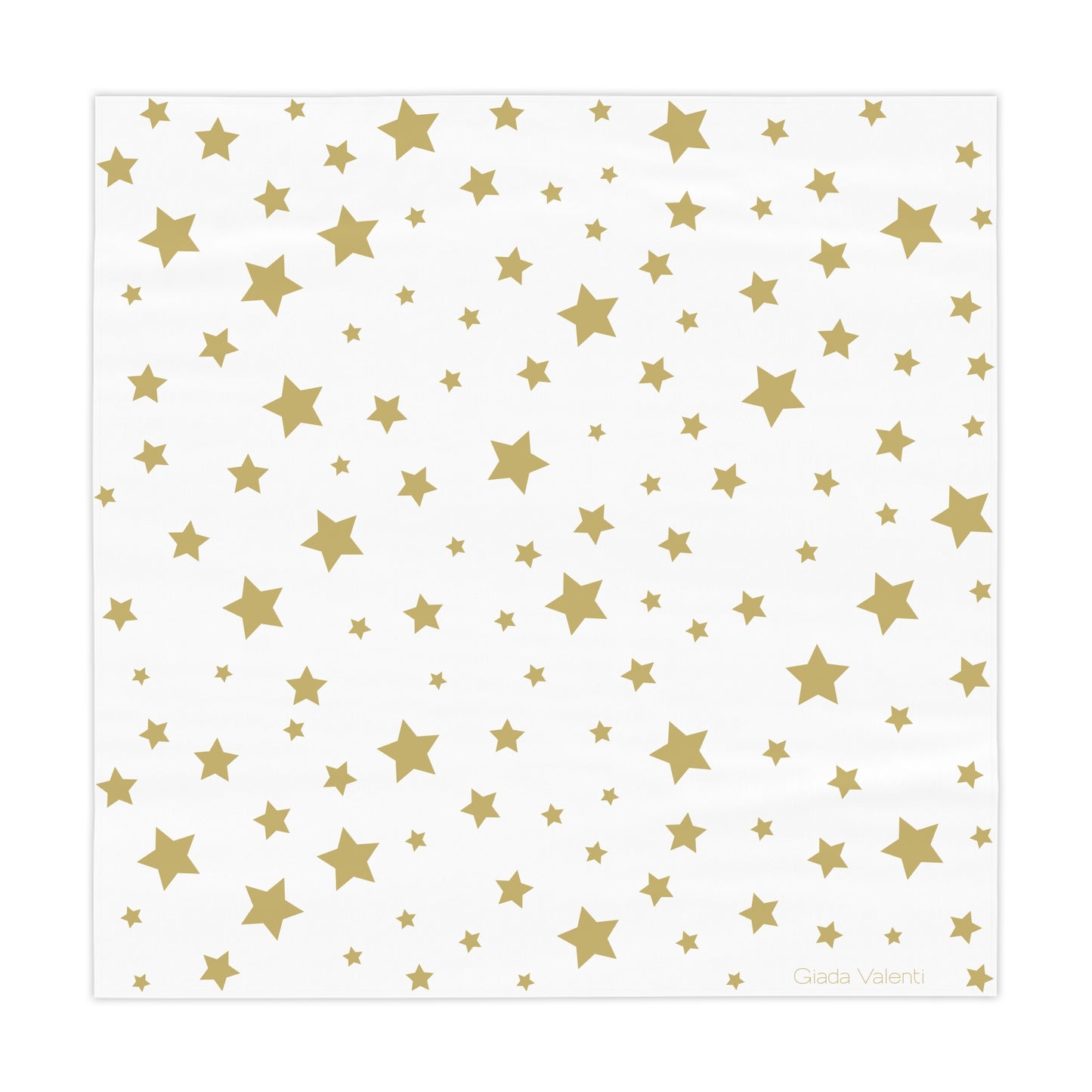 Christmas Star Tablecloth with Italian Design print | White Gold | Giada Valenti | Christmas Decoration | Christmas Gift