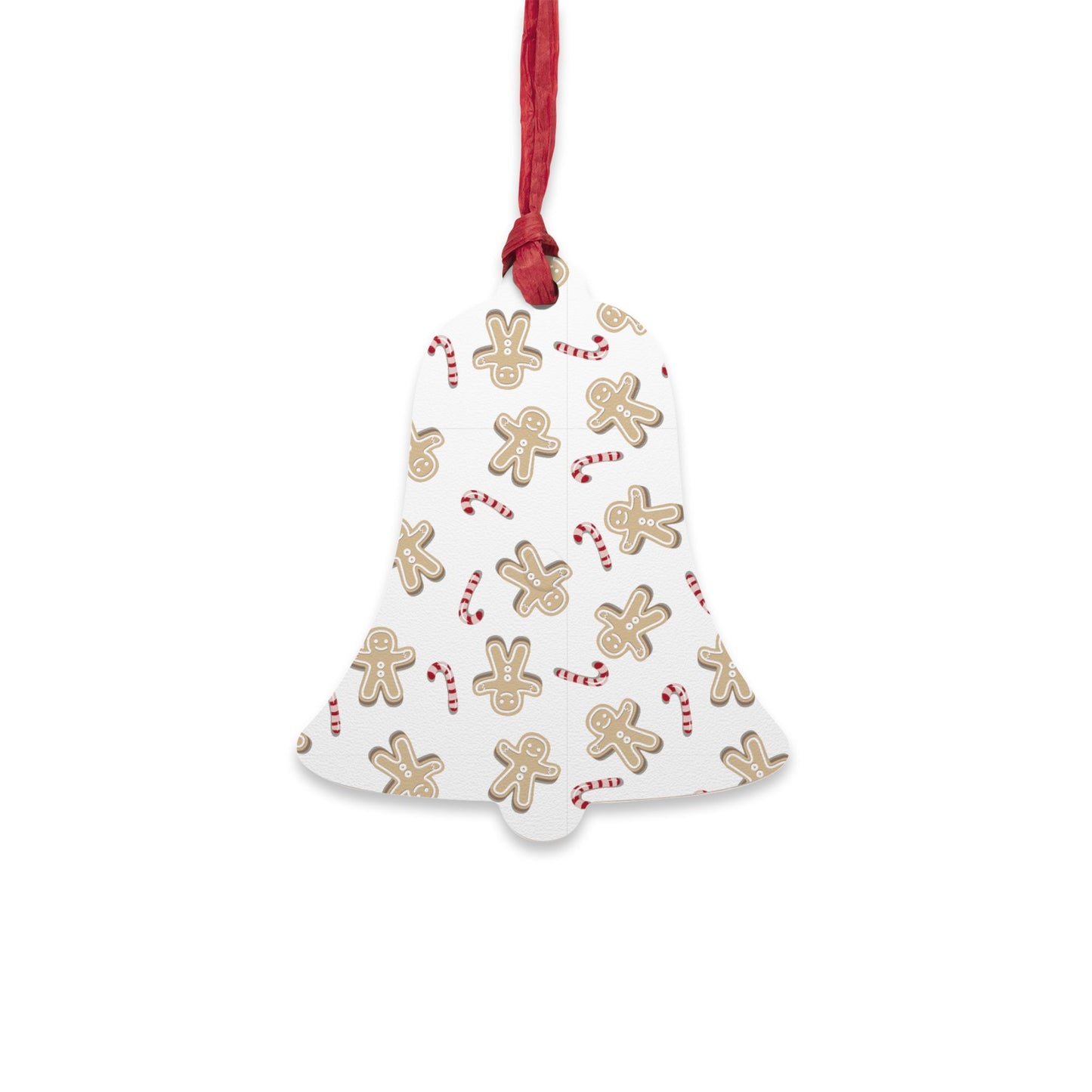 Giada Valenti | Bell Shape Wooden Ornament | Designed in Italy | Ginger Bread | Candy Cane | Christmas Ornament | Christmas Gift