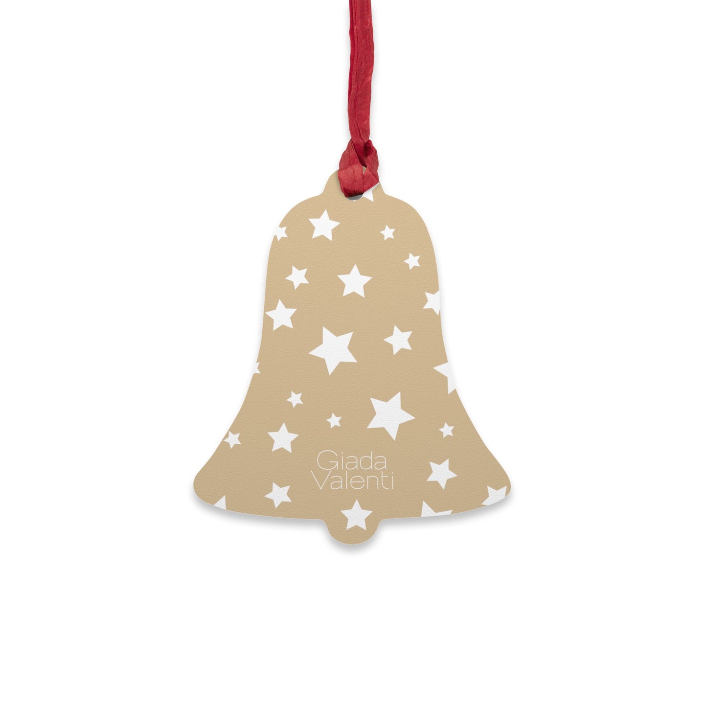 Giada Valenti | Bell Shape Wooden Ornaments | Designed in Italy | Beige White | Boxes | Italian Design | Christmas Ornament | Christmas Gift