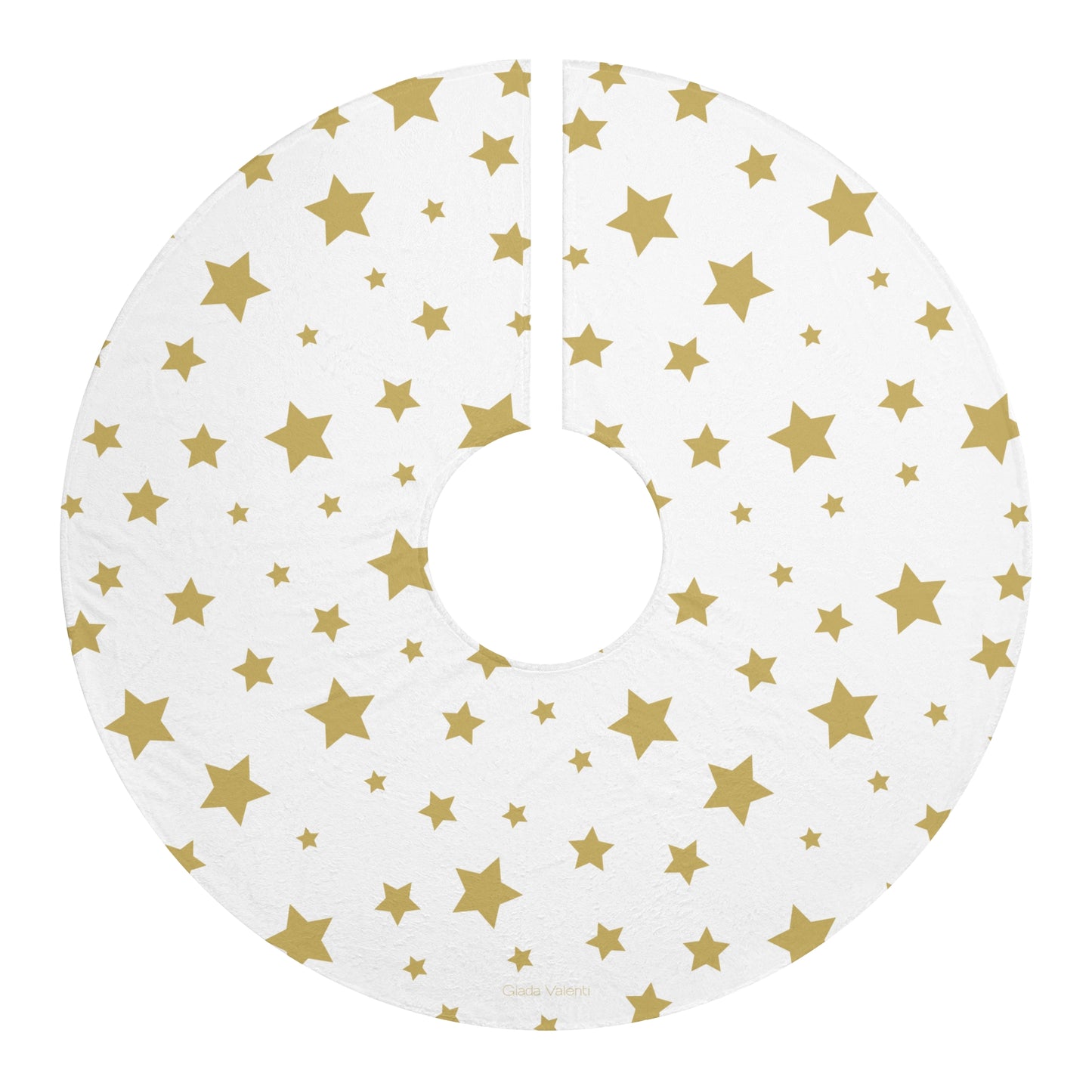 Christmas Star Tree Skirt with Italian Design print | White | Giada Valenti | Christmas Decoration | Christmas Gift