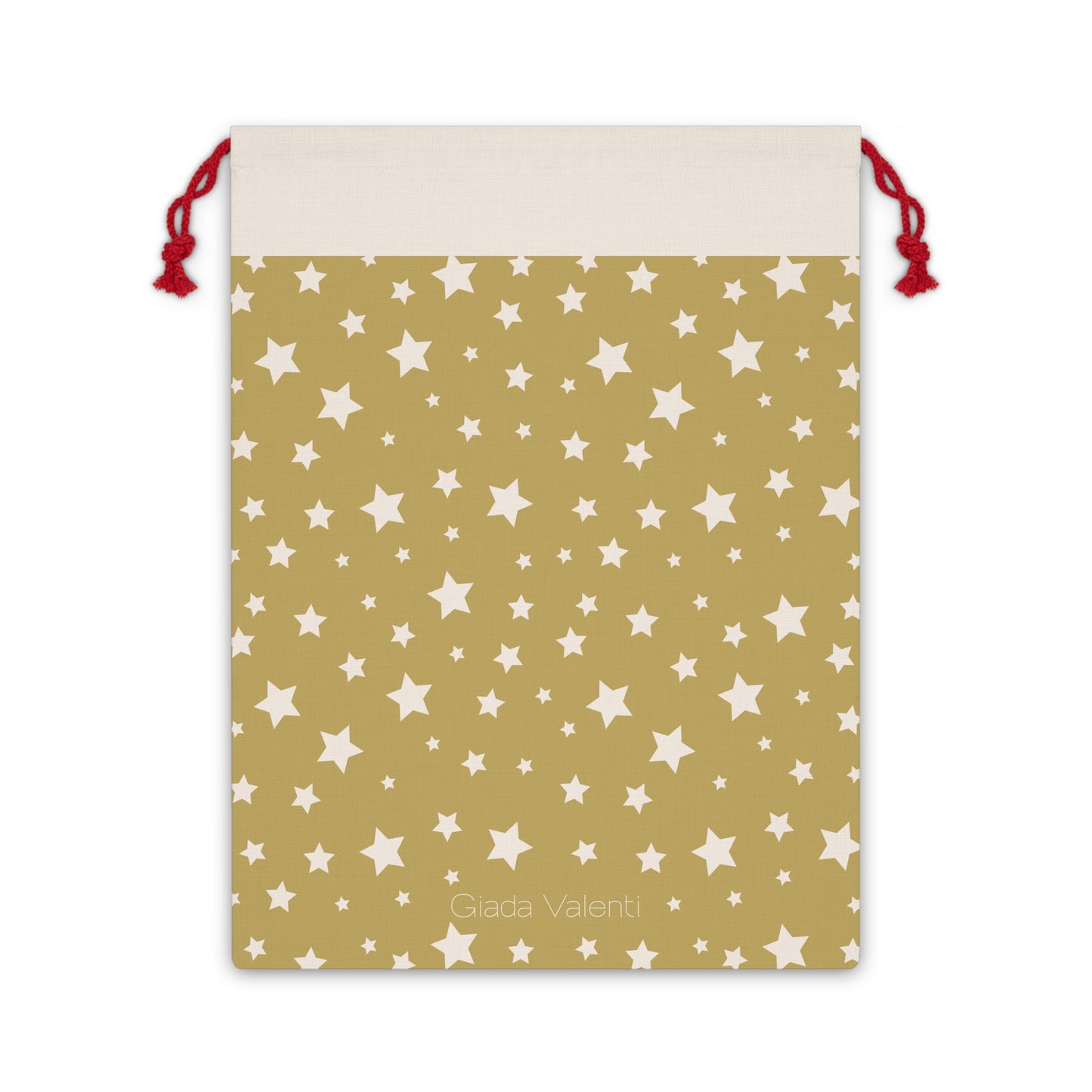 Christmas Stars Gift Bag with exclusive Italian design print | Gold | Giada Valenti | Christmas Gift