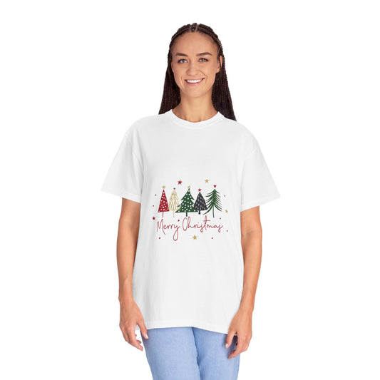 Christmas Unisex Garment-Dyed T-shirt with exclusive Italian Design print | Giada Valenti | Christmas gift