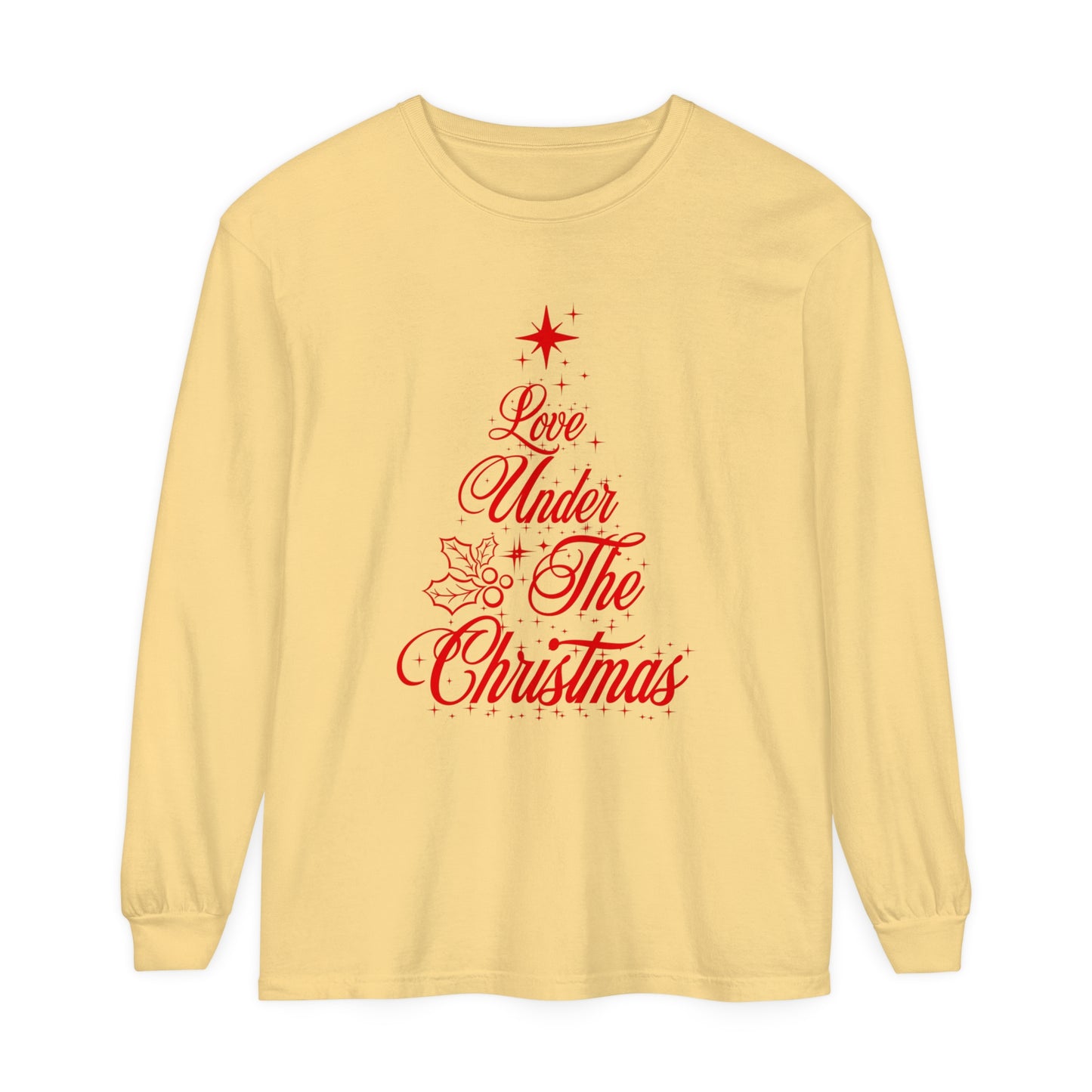 Love Under The Christmas Tree Long Sleeve T-Shirt | Exclusive design print by Elisa Savoia | Giada Valenti Collection