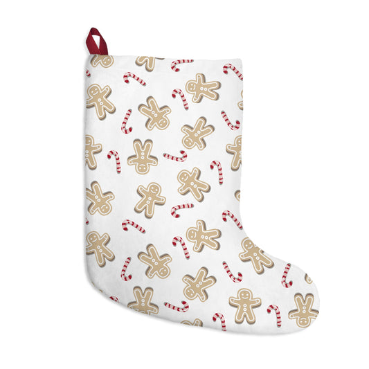 Gingerbread Candy Cane Christmas Stocking | Giada Valenti Collection