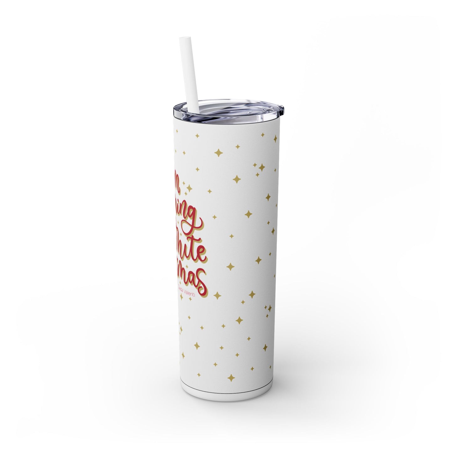 Christmas Tumbler with Italian Design print | I'm Dreaming Of A White Christmas | Giada Valenti | Christmas Gift