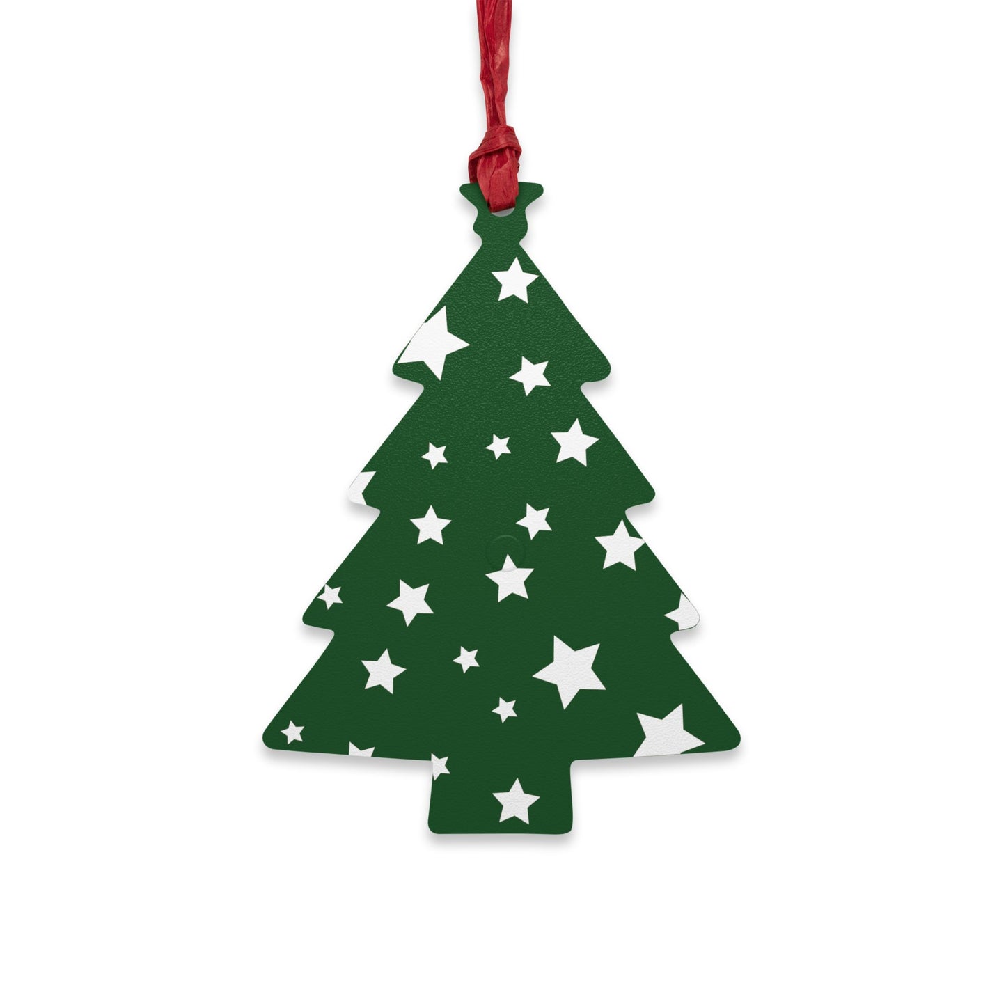 Giada Valenti | Tree Shape Wooden Ornament | Designed in Italy | Green White Star | Christmas Ornament | Christmas Gift | Italian Design