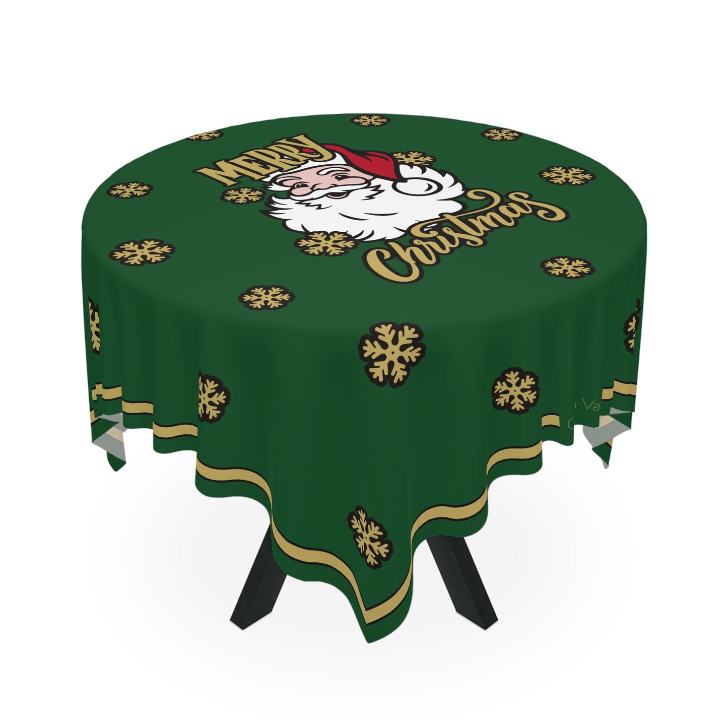 Santa Claus Christmas Tablecloth with Italian Design print | Green | Giada Valenti Collection