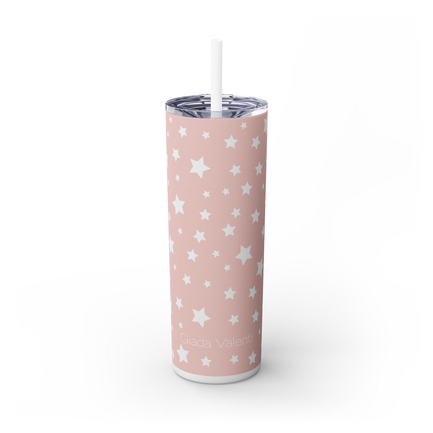 Christmas Tumbler with Italian Design print | Christmas Stars | Giada Valenti | Christmas Gift | Pink