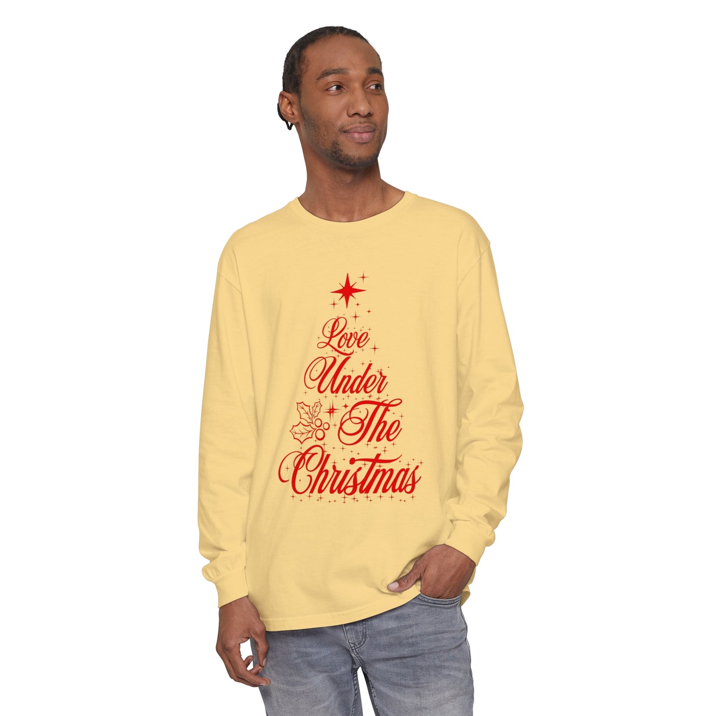 Love Under The Christmas Tree Long Sleeve T-Shirt | Exclusive design print by Elisa Savoia | Giada Valenti Collection