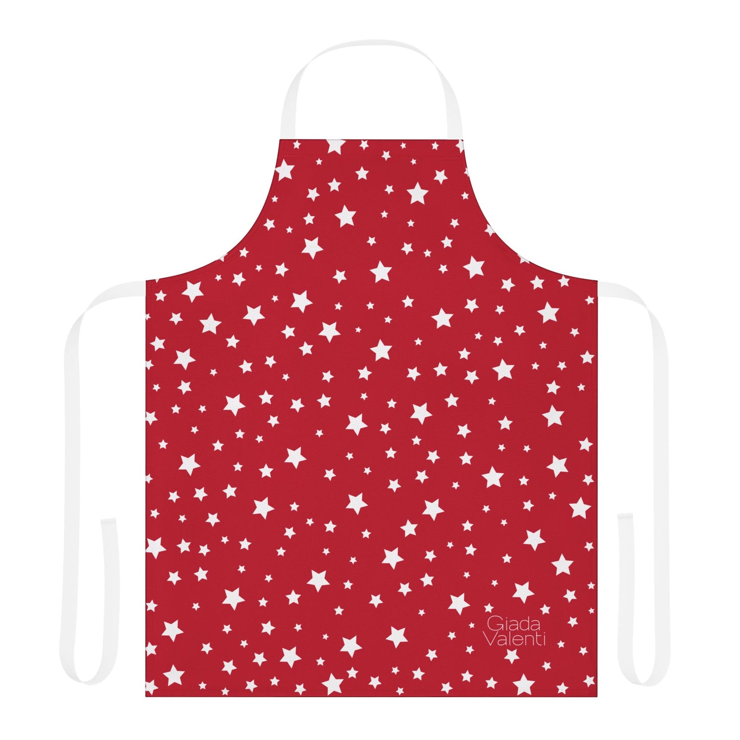 Christmas Stars Apron with Italian Design print | Red | Giada Valenti | Christmas Gift