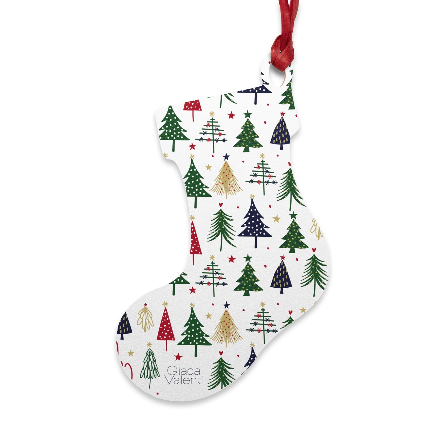 Giada Valenti | Sock Shape Wooden Ornaments | Designed in Italy | Christmas Tree | Christmas Ornament | Christmas Gift | Italian Design