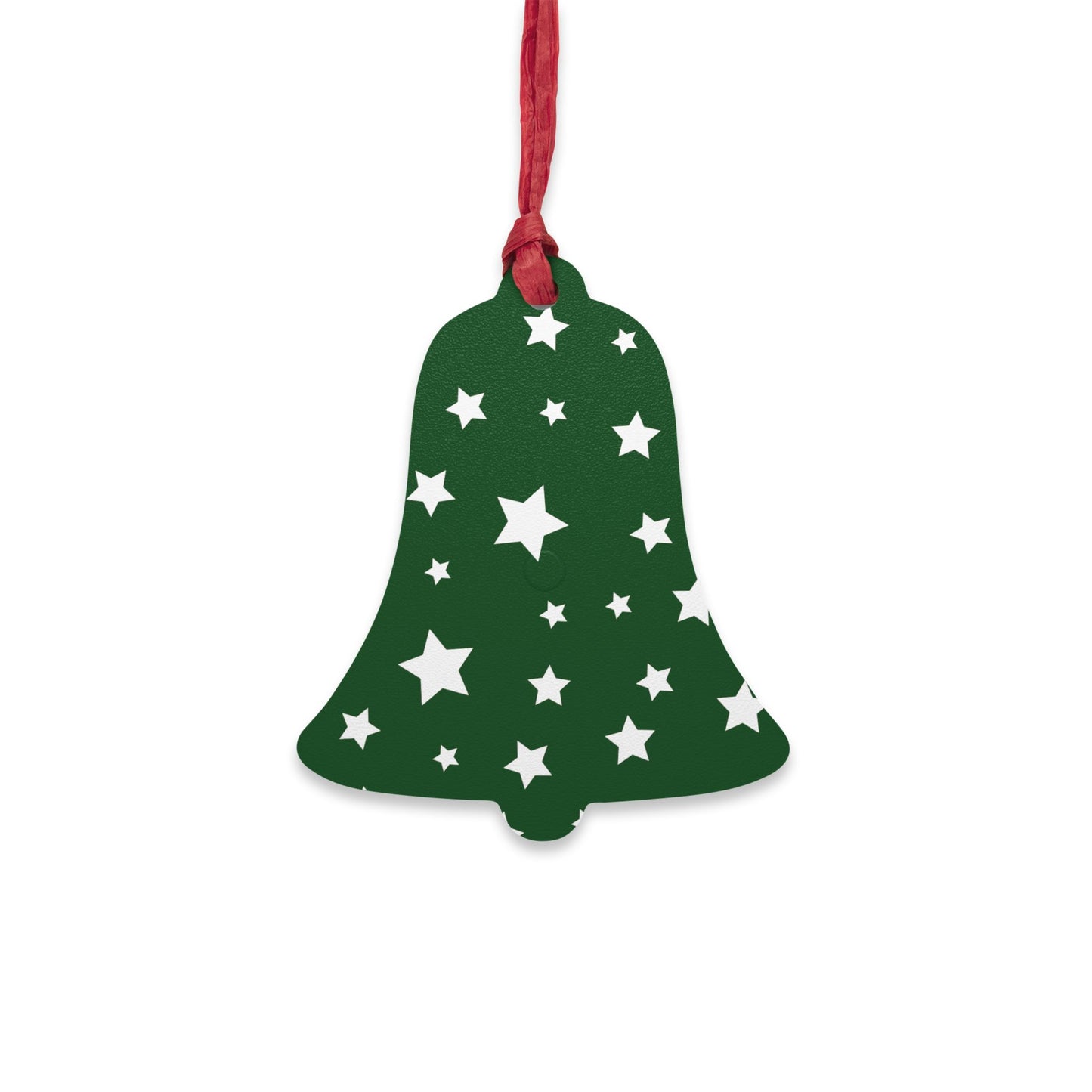 Giada Valenti | Bell Shape Wooden Ornaments | Designed in Italy | Green White Stars | Christmas Ornament | Christmas Gift | Italian Design