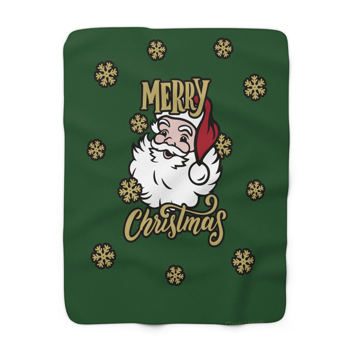 Giada Valenti | Santa Claus Sherpa Fleece Blanket | Designed in Italy | Italian Design | Christmas Gift |