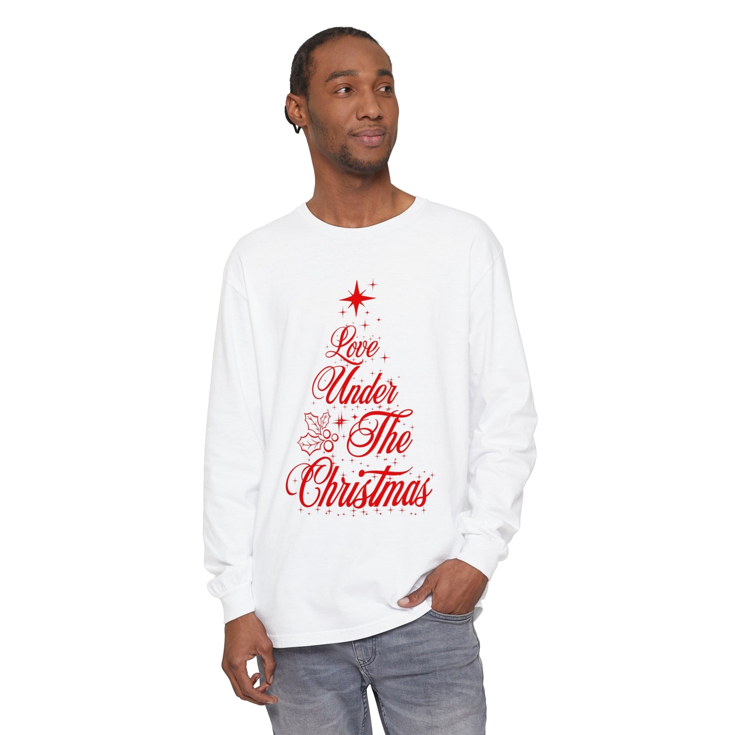 Love Under The Christmas Tree Long Sleeve T-Shirt | Exclusive design print by Elisa Savoia | Giada Valenti Collection