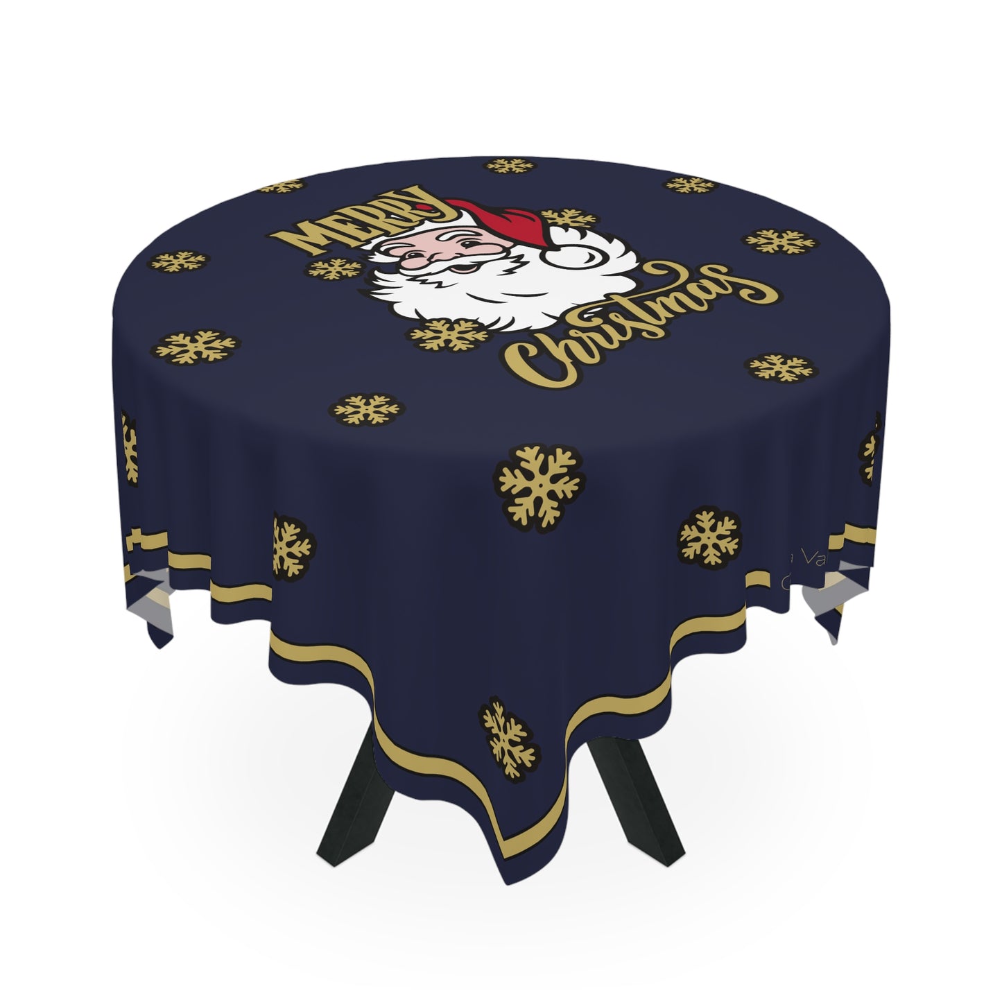 Santa Claus Tablecloth with Italian Design print | Blue | Giada Valenti | Christmas Decoration | Christmas Gift