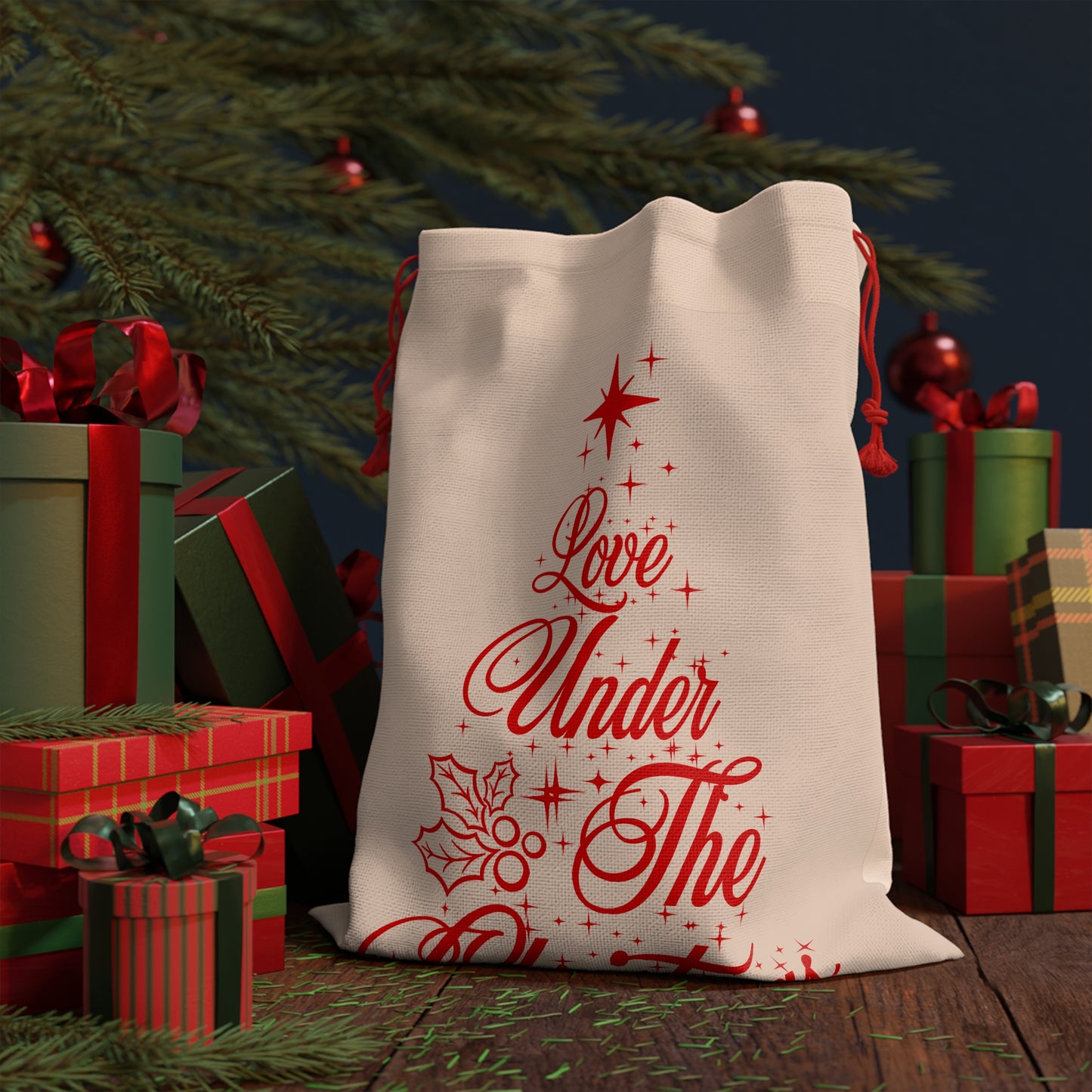 Love Under The Christmas Tree Gift Bag | Designed in Italy by Elisa Savoia for Giada Valenti