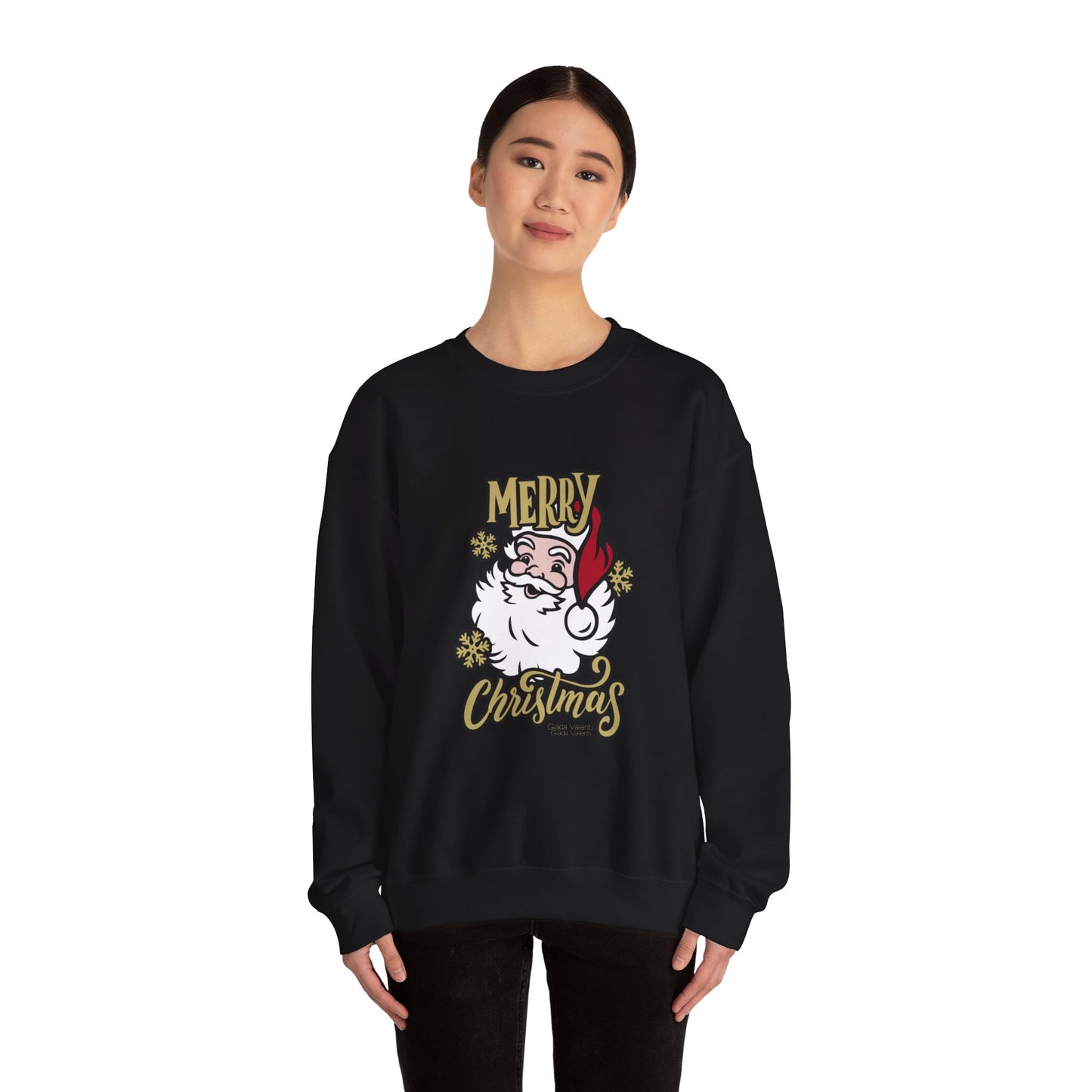 Giada Valenti | Santa Claus Unisex Heavy Blend™ Crewneck Sweatshirt | Designed in Italy | Italian Design | Black | Christmas Sweater