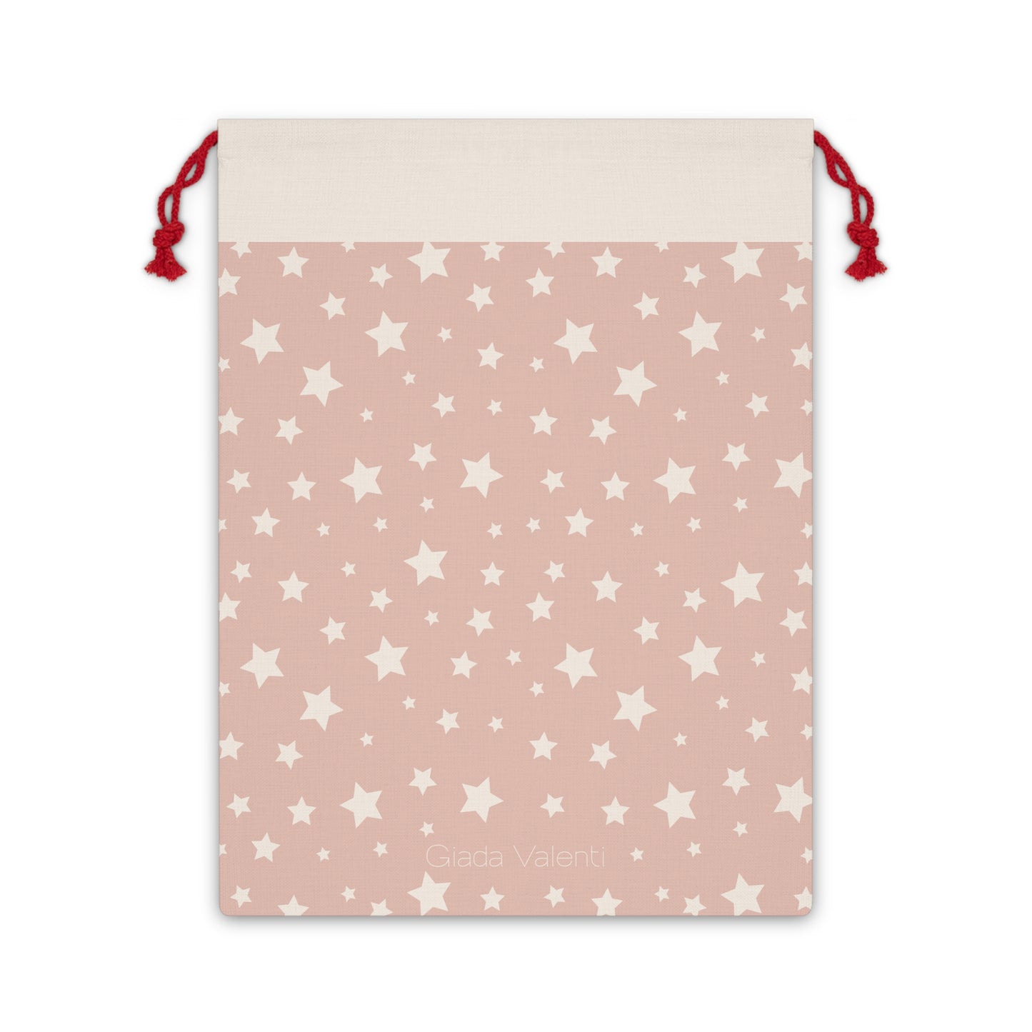 Christmas Stars Gift Bag with exclusive Italian design print | Pink | Giada Valenti | Christmas Gift