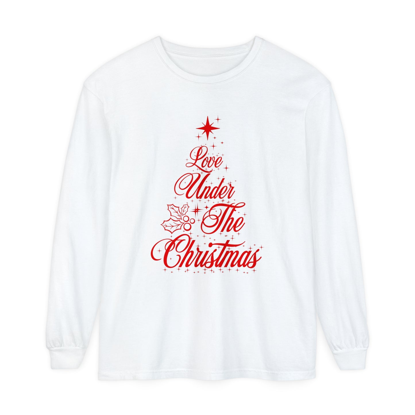 Love Under The Christmas Tree Long Sleeve T-Shirt | Exclusive design print by Elisa Savoia | Giada Valenti Collection