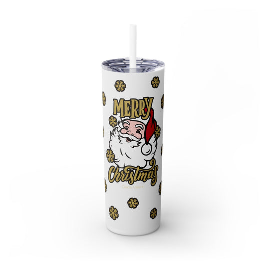 Christmas Tumbler with exclusive Italian Design print | Merry Christmas Santa Claus | Giada Valenti | Christmas Gift