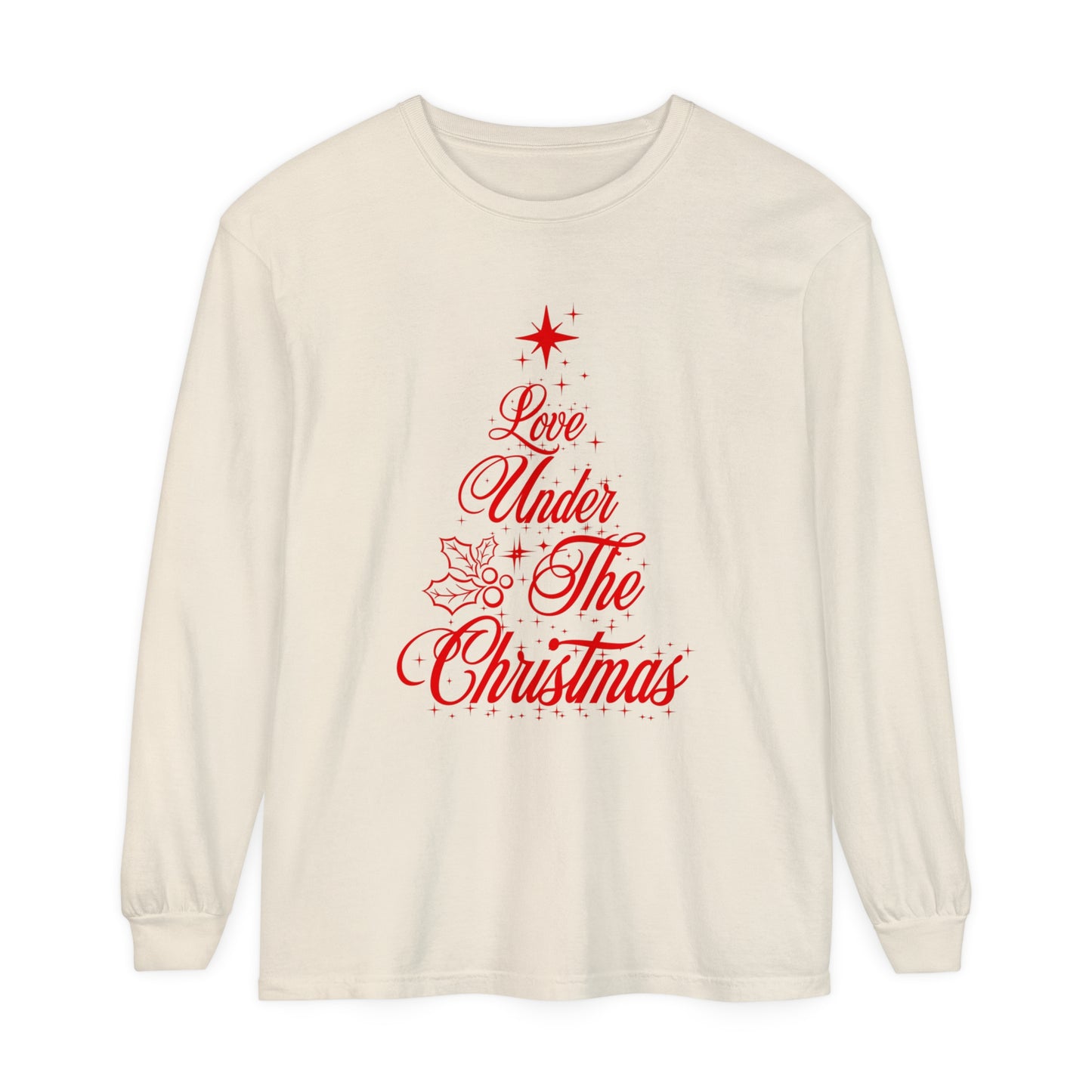 Love Under The Christmas Tree Long Sleeve T-Shirt | Exclusive design print by Elisa Savoia | Giada Valenti Collection