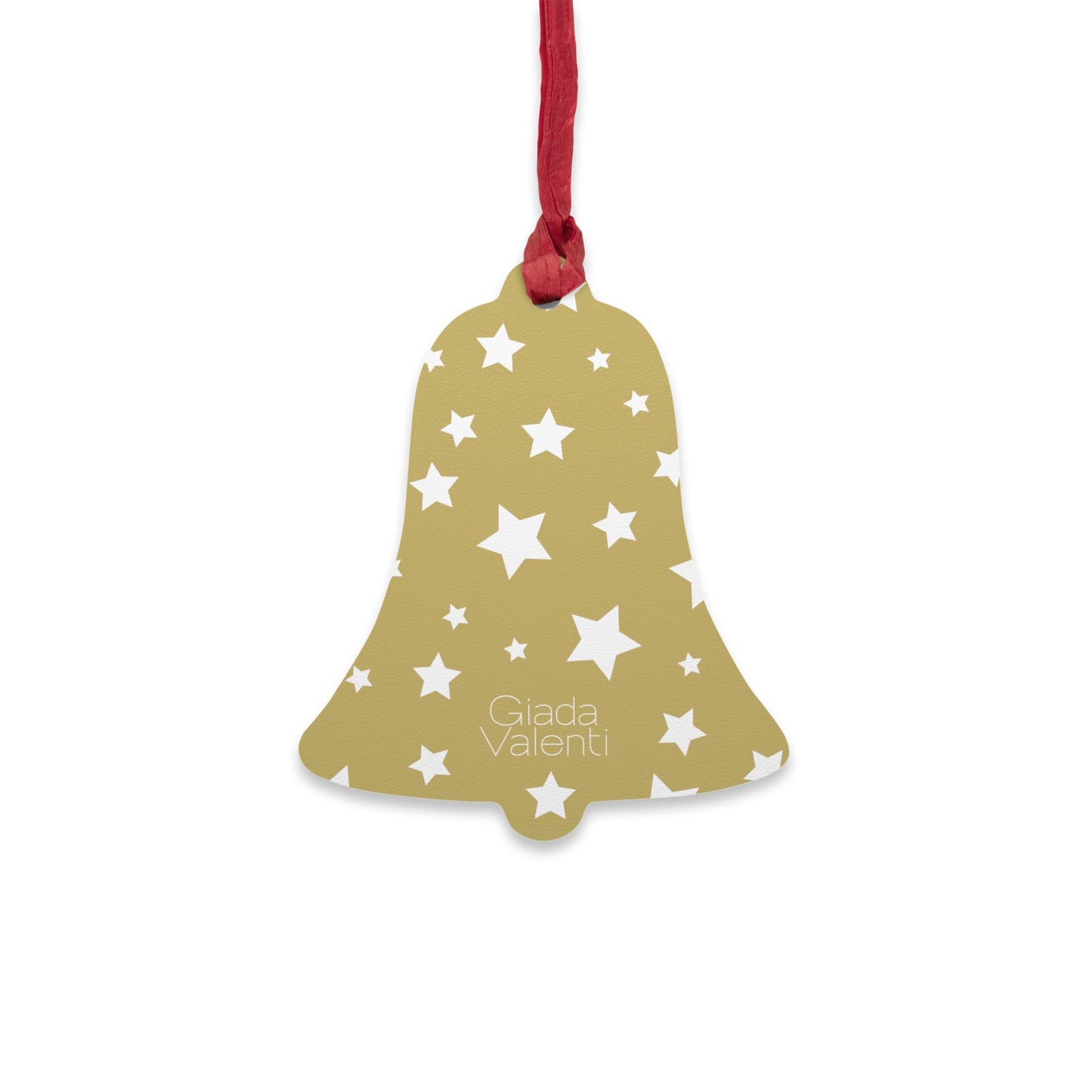 Giada Valenti | Bell Shape Wooden Ornaments | Designed in Italy | Gold White | Italian Design | Christmas Ornament | Christmas Gift