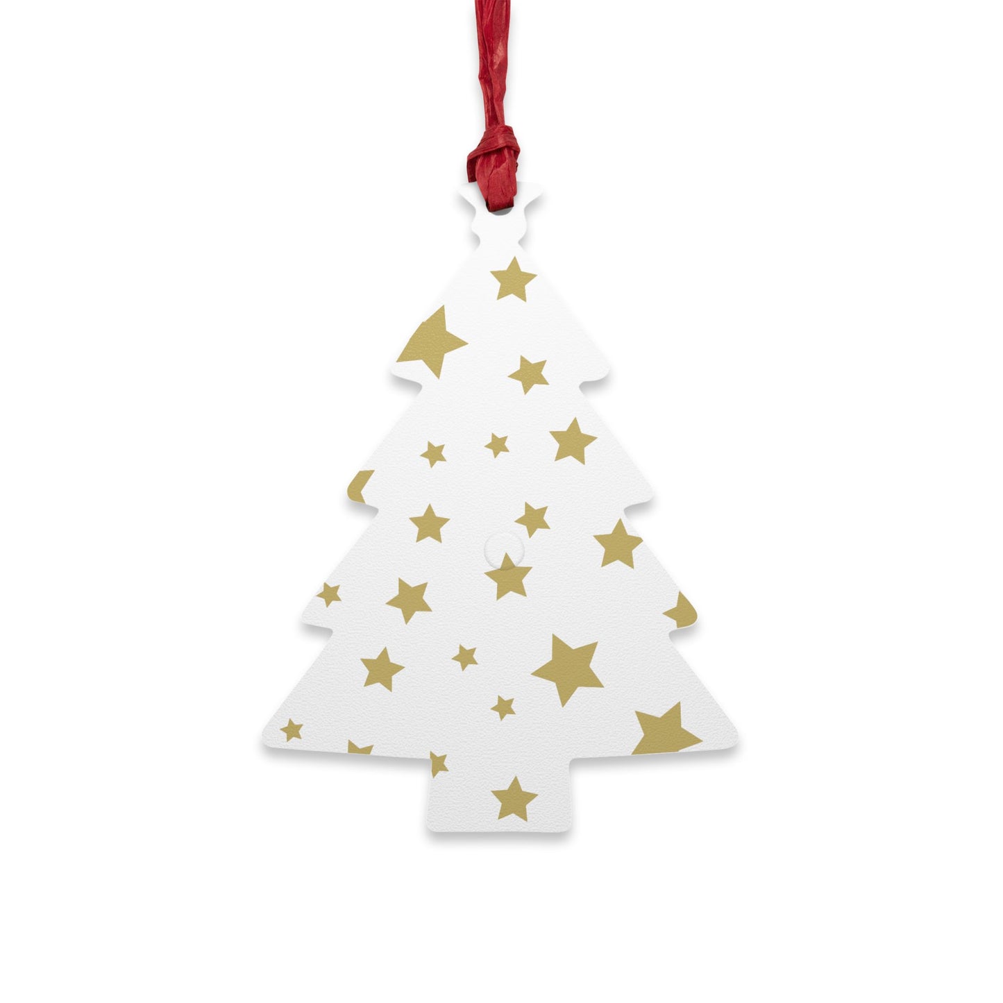 Giada Valenti | Tree Shape Wooden Ornaments | Designed in Italy | White Gold Star | Christmas Ornament | Christmas Gift | Italian Design